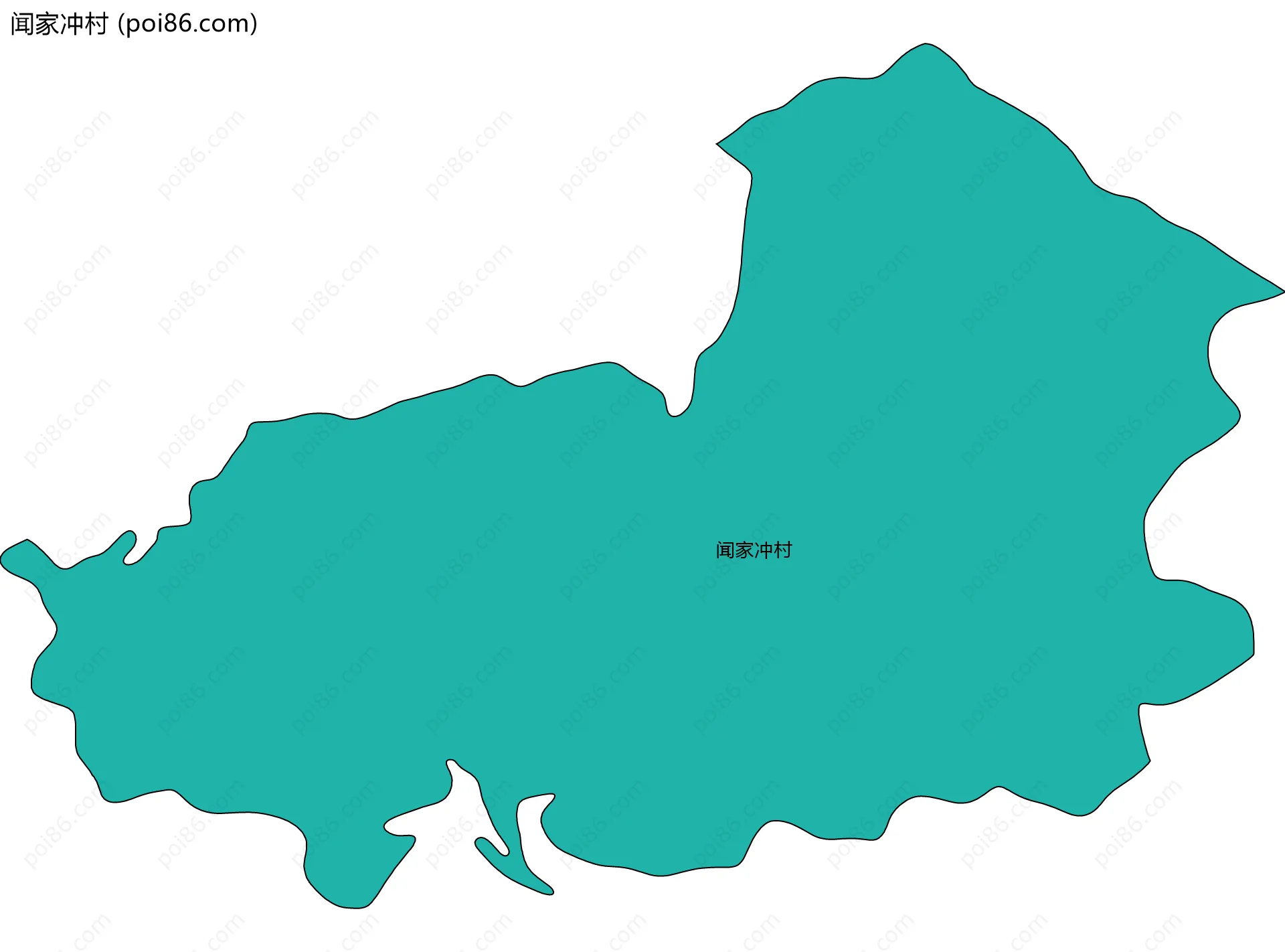 闻家冲村边界地图