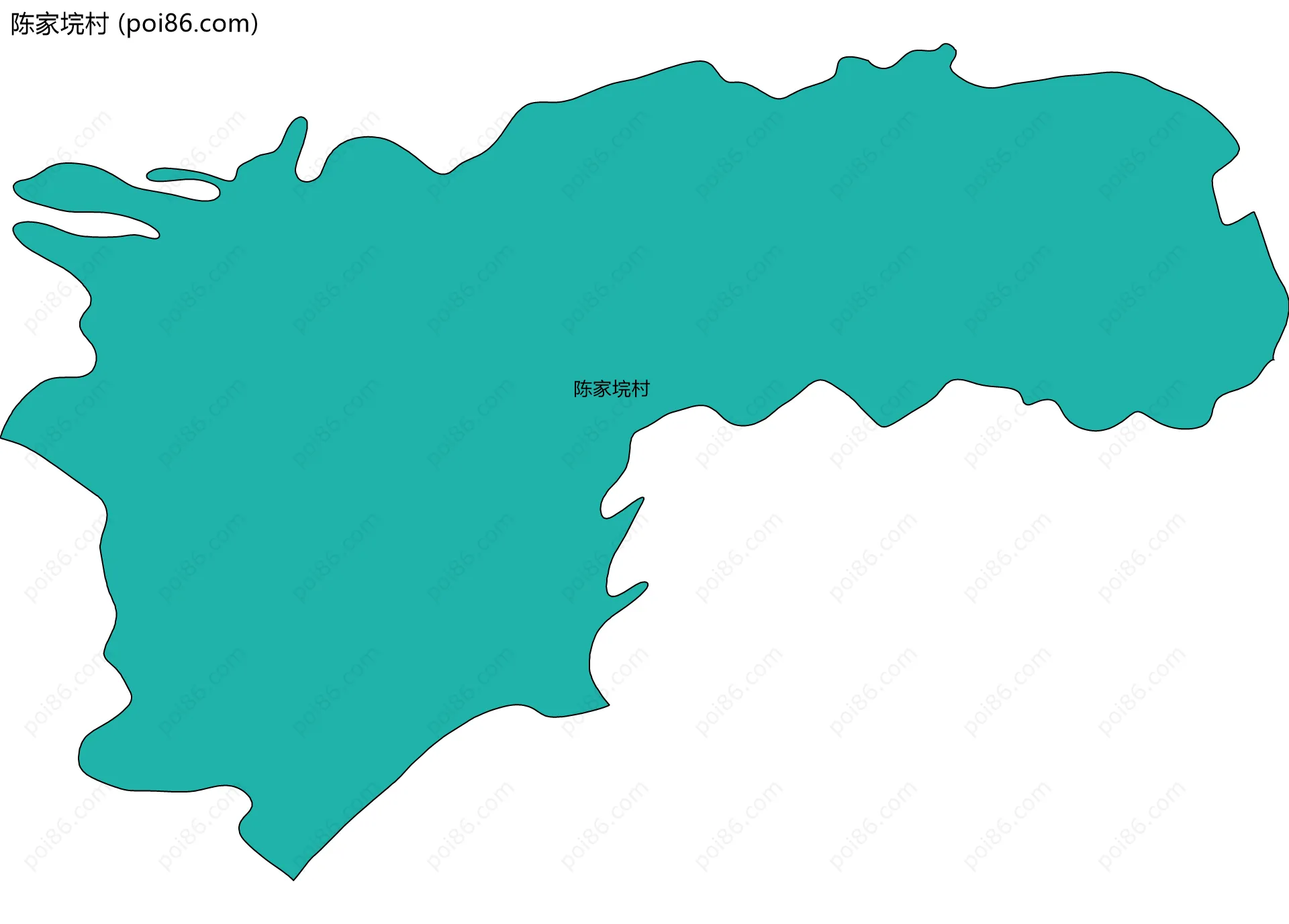 陈家垸村边界地图