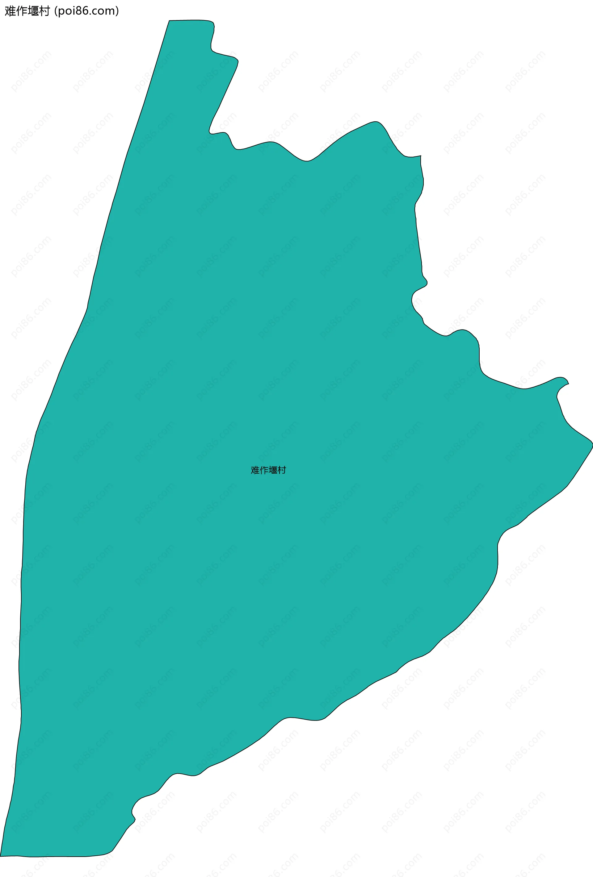 难作堰村边界地图