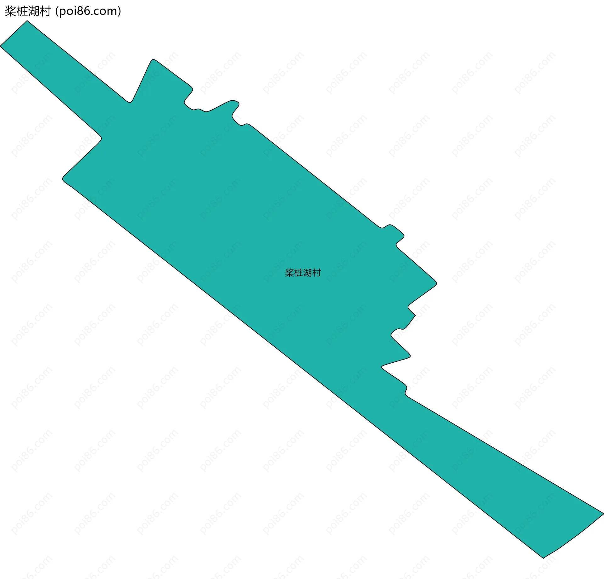 桨桩湖村边界地图