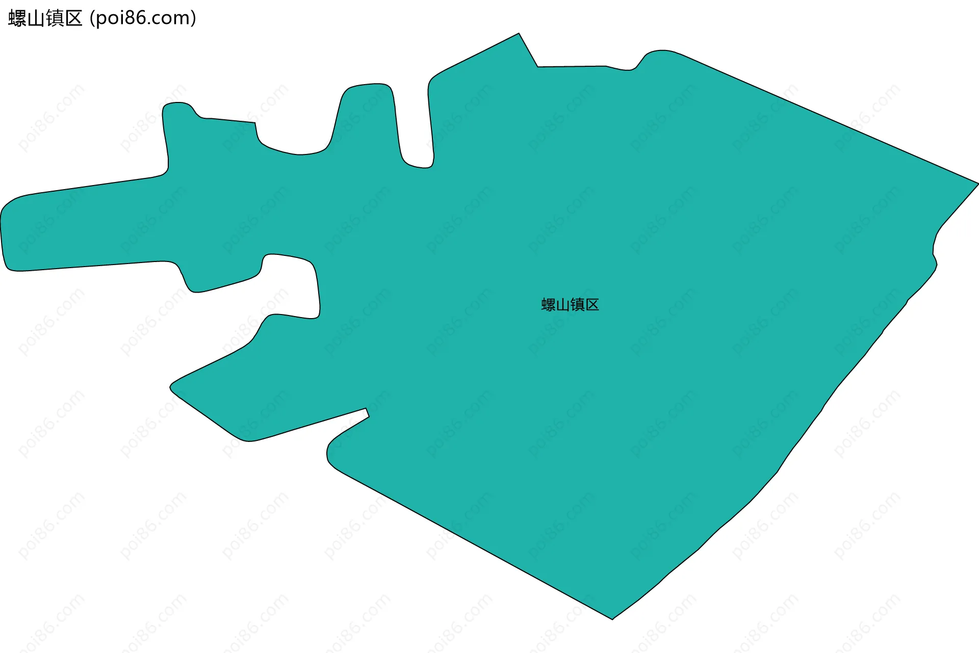 螺山镇区边界地图