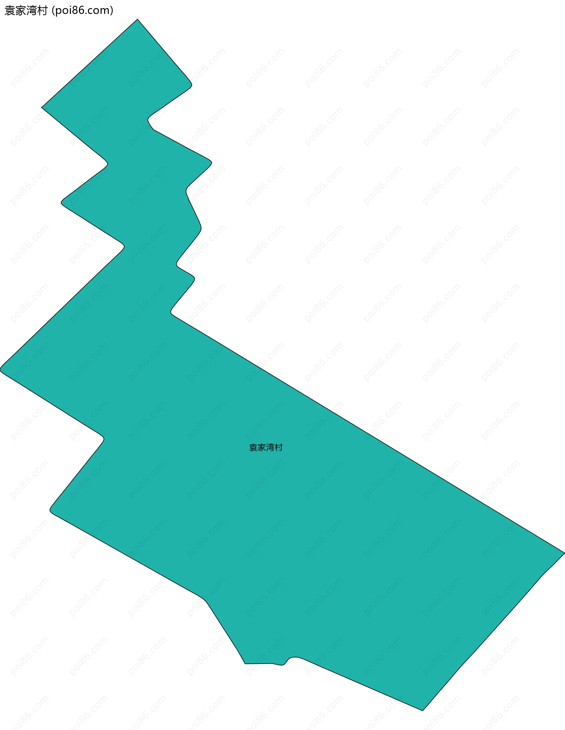 袁家湾村边界地图