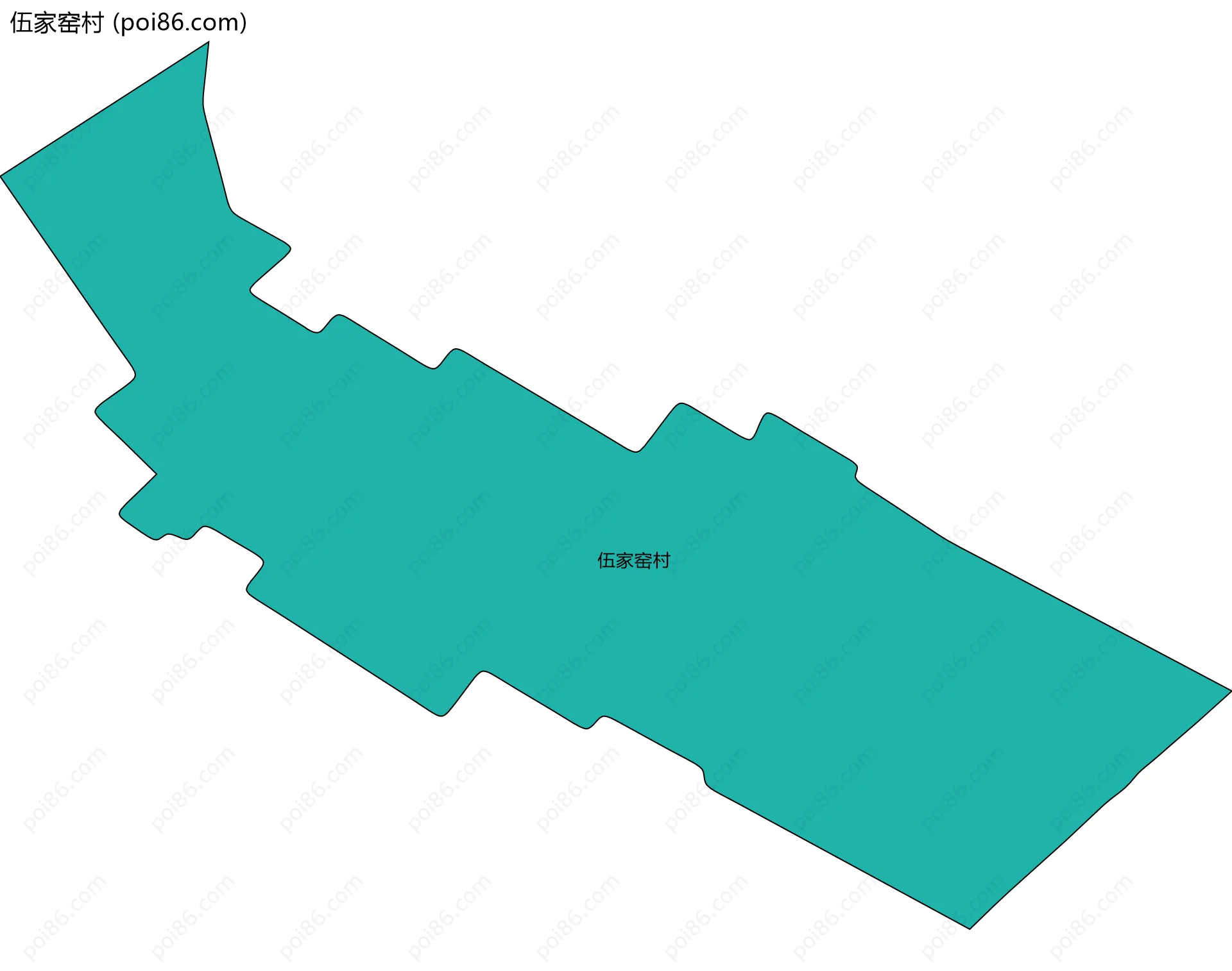 伍家窑村边界地图