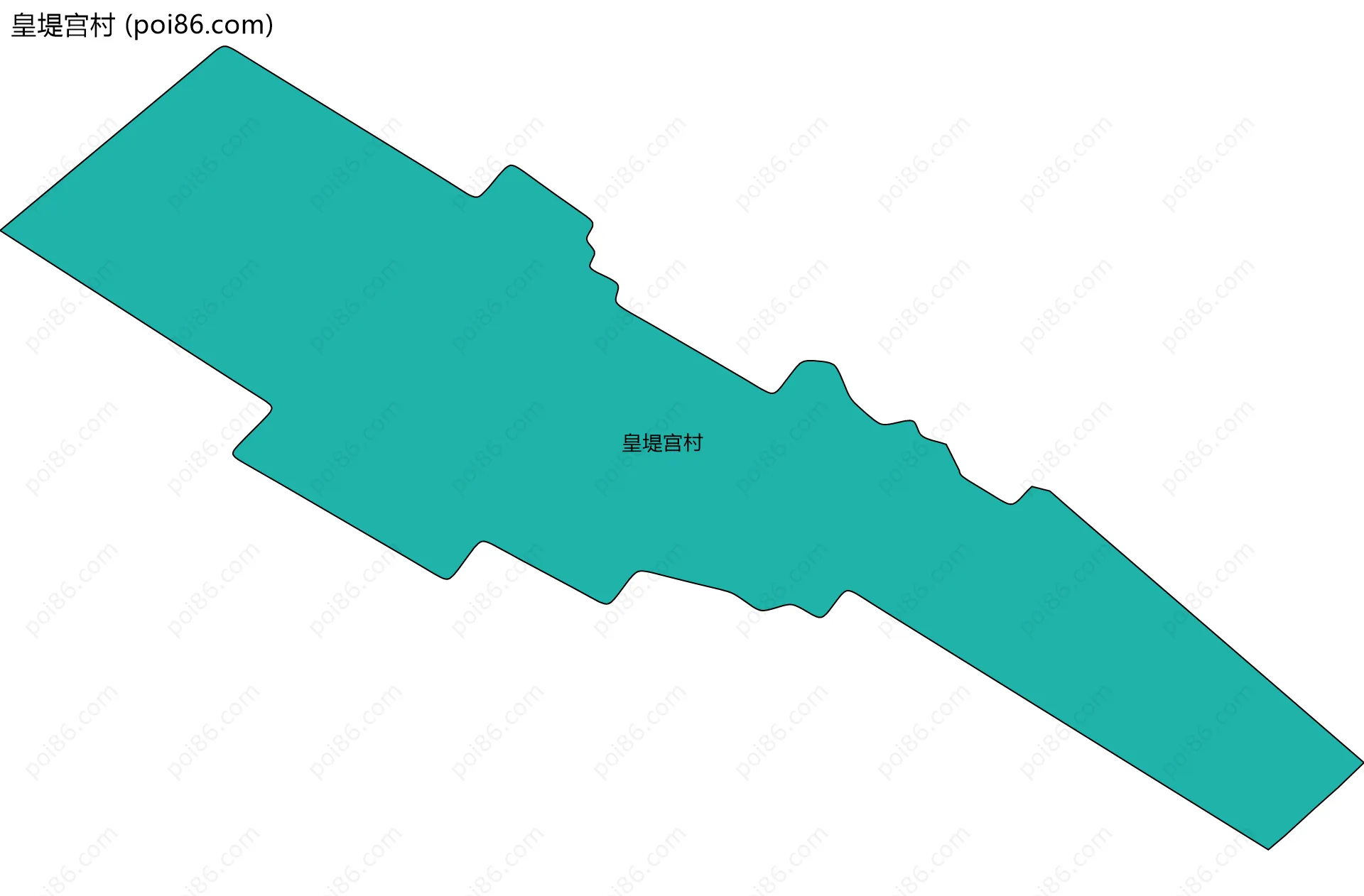 皇堤宫村边界地图