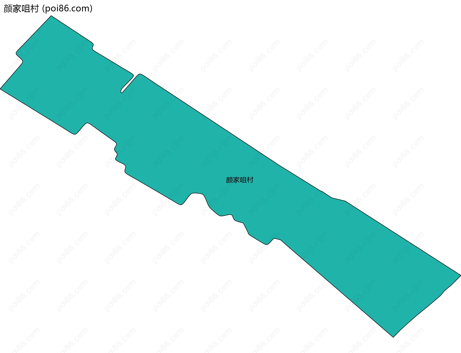 颜家咀村边界地图