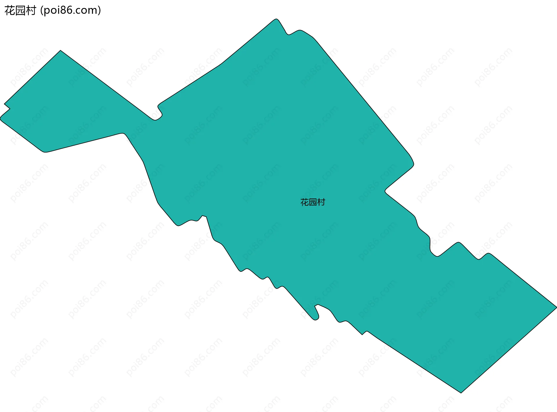 花园村边界地图