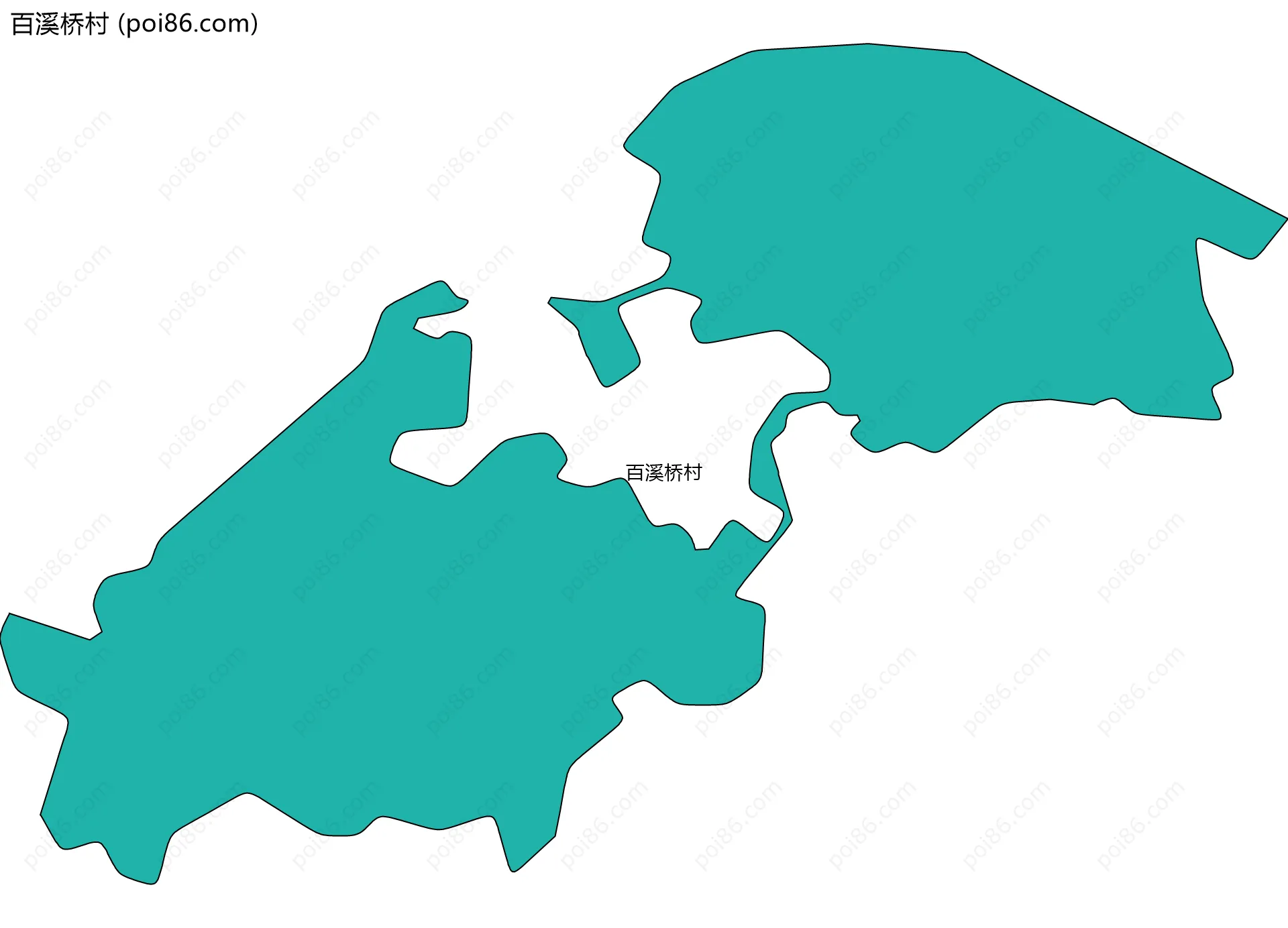 百溪桥村边界地图