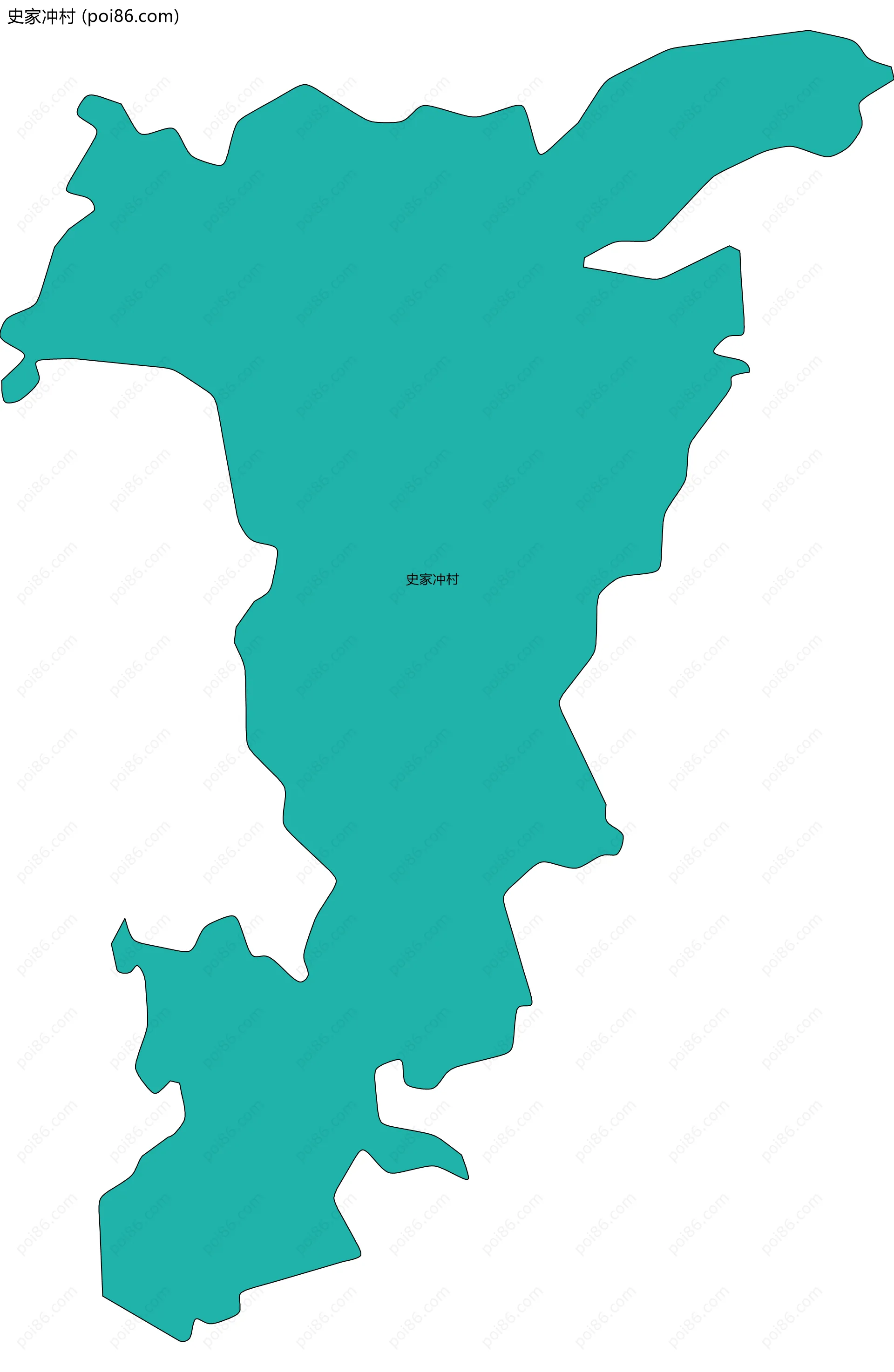 史家冲村边界地图