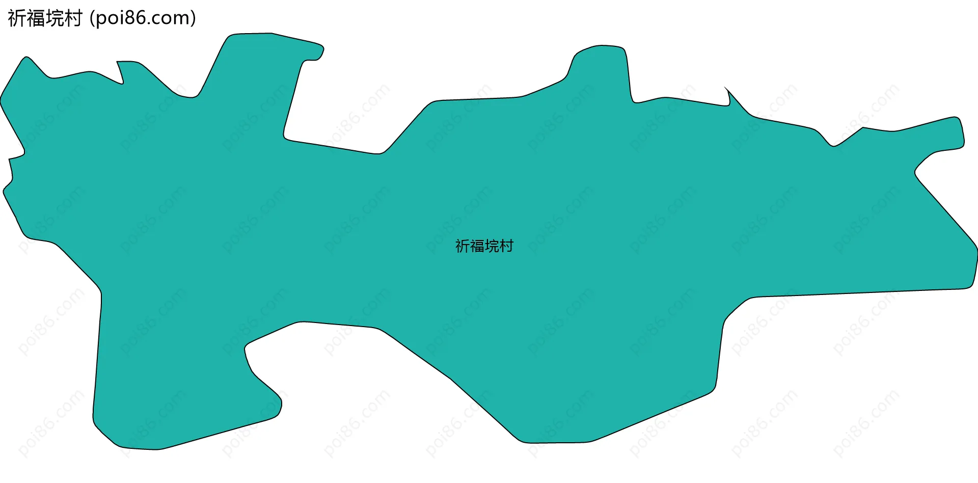 祈福垸村边界地图