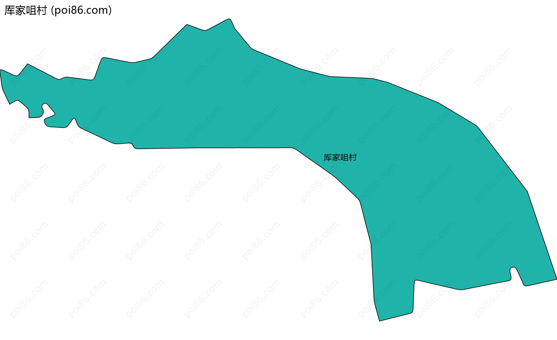 厍家咀村边界地图