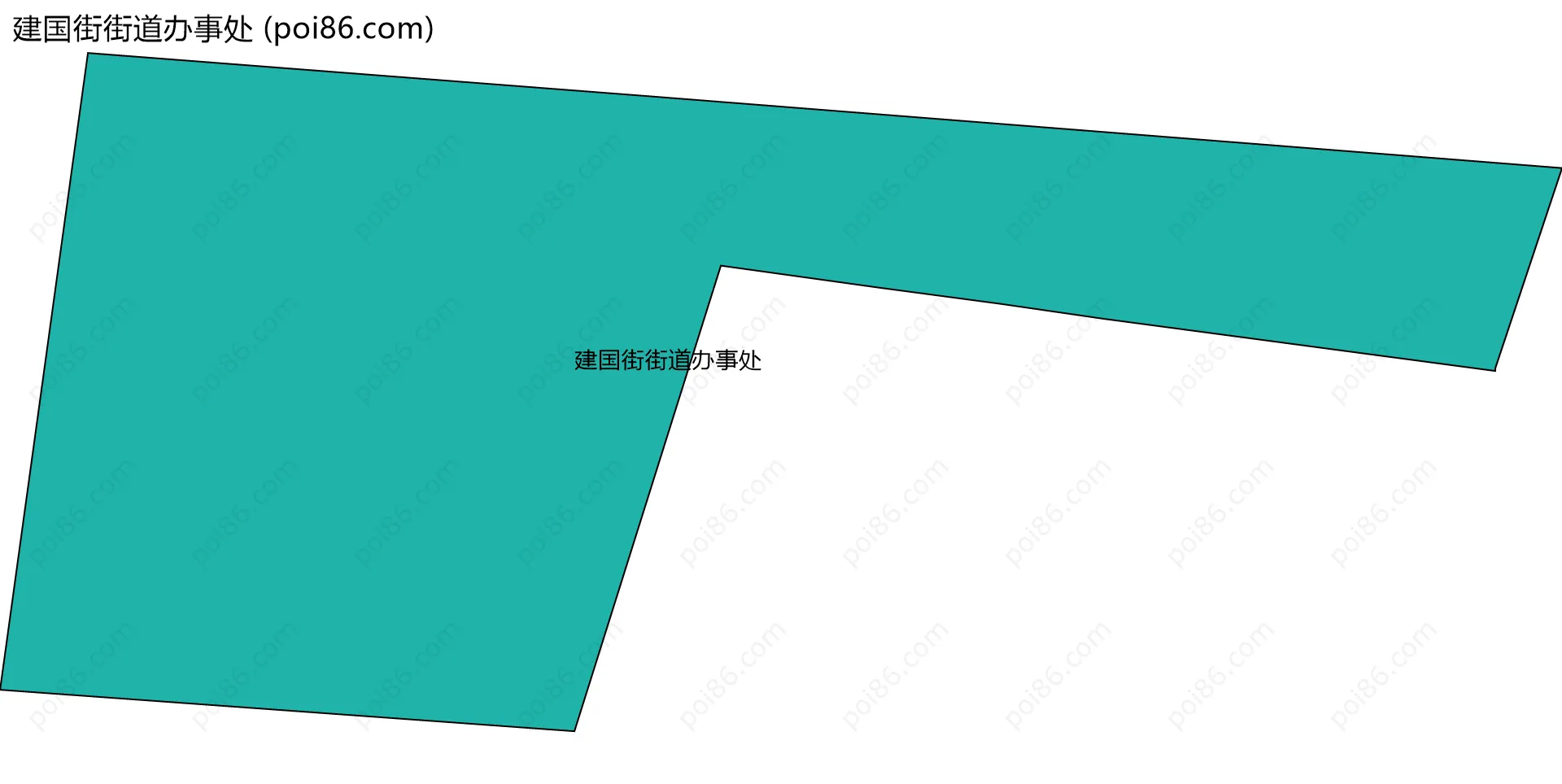 建国街街道办事处边界地图