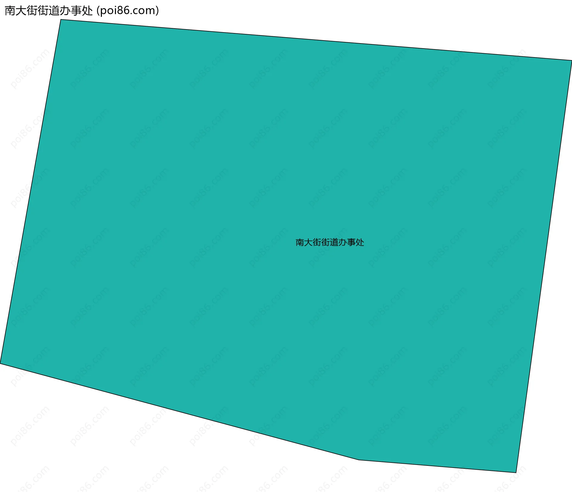 南大街街道办事处边界地图