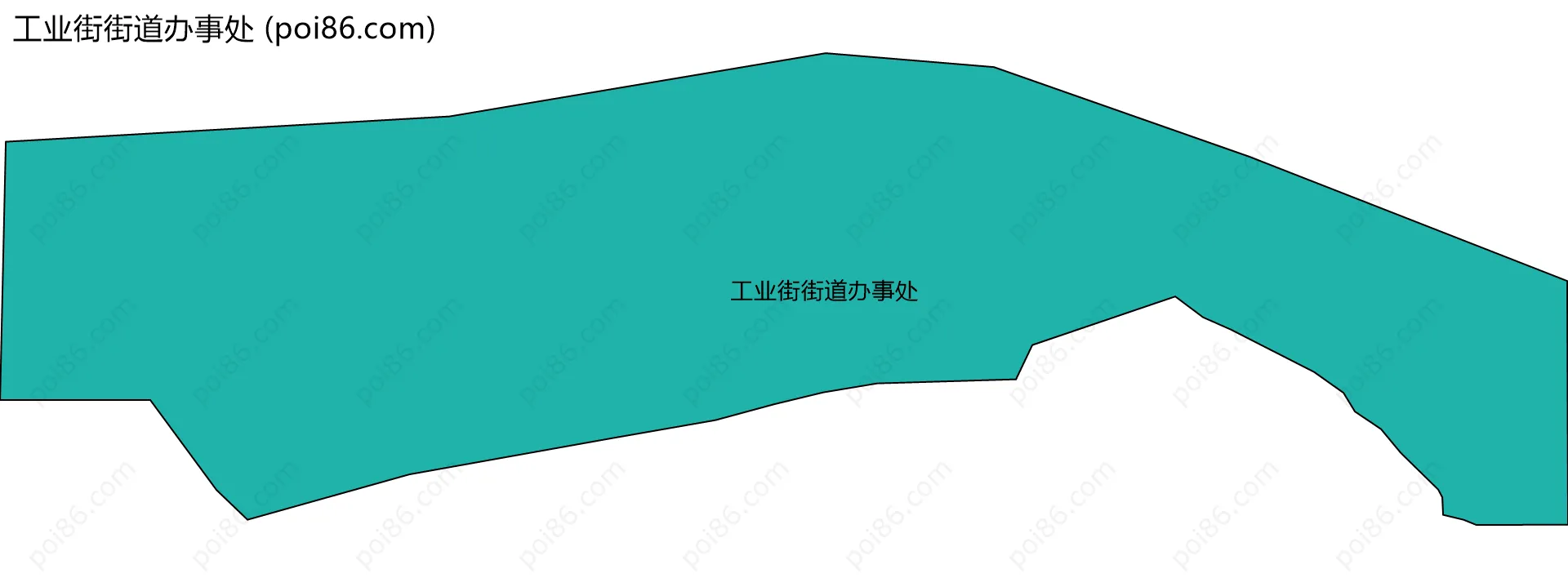 工业街街道办事处边界地图