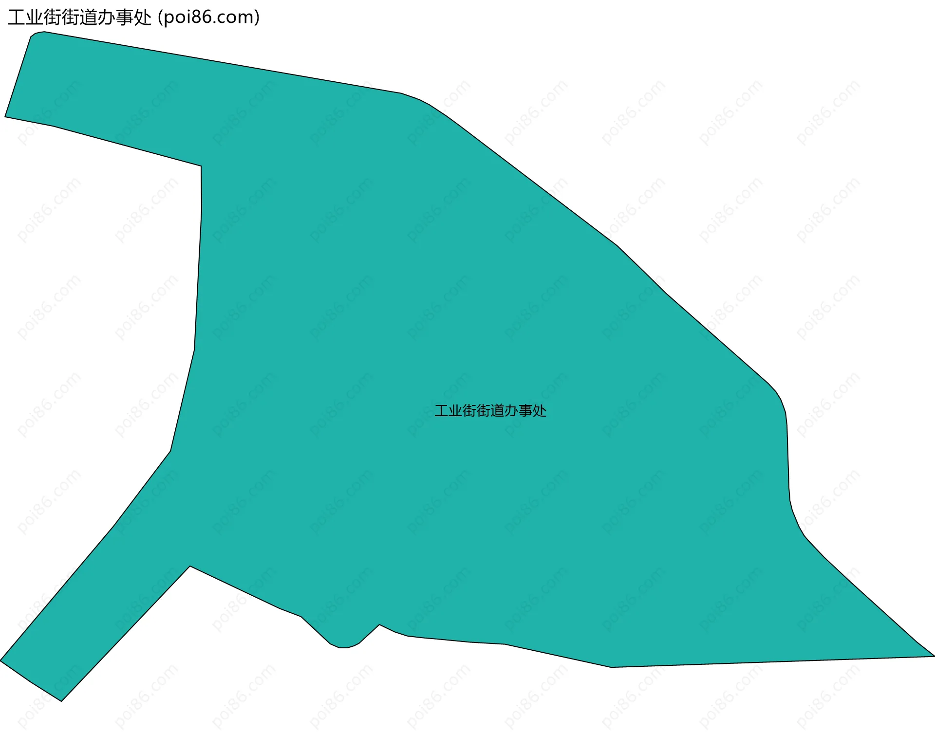 工业街街道办事处边界地图