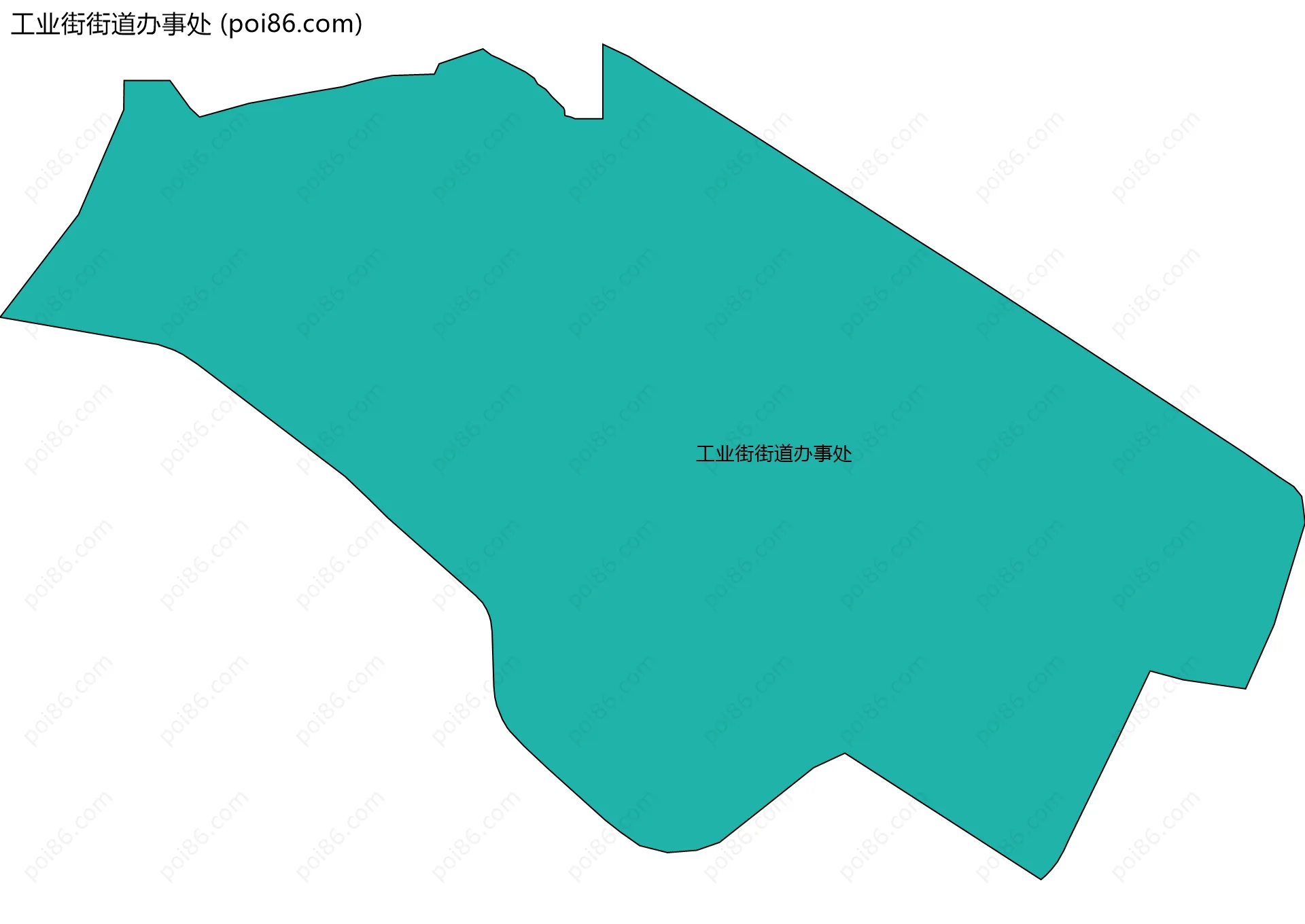 工业街街道办事处边界地图