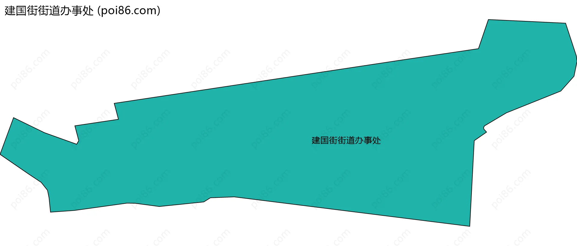 建国街街道办事处边界地图