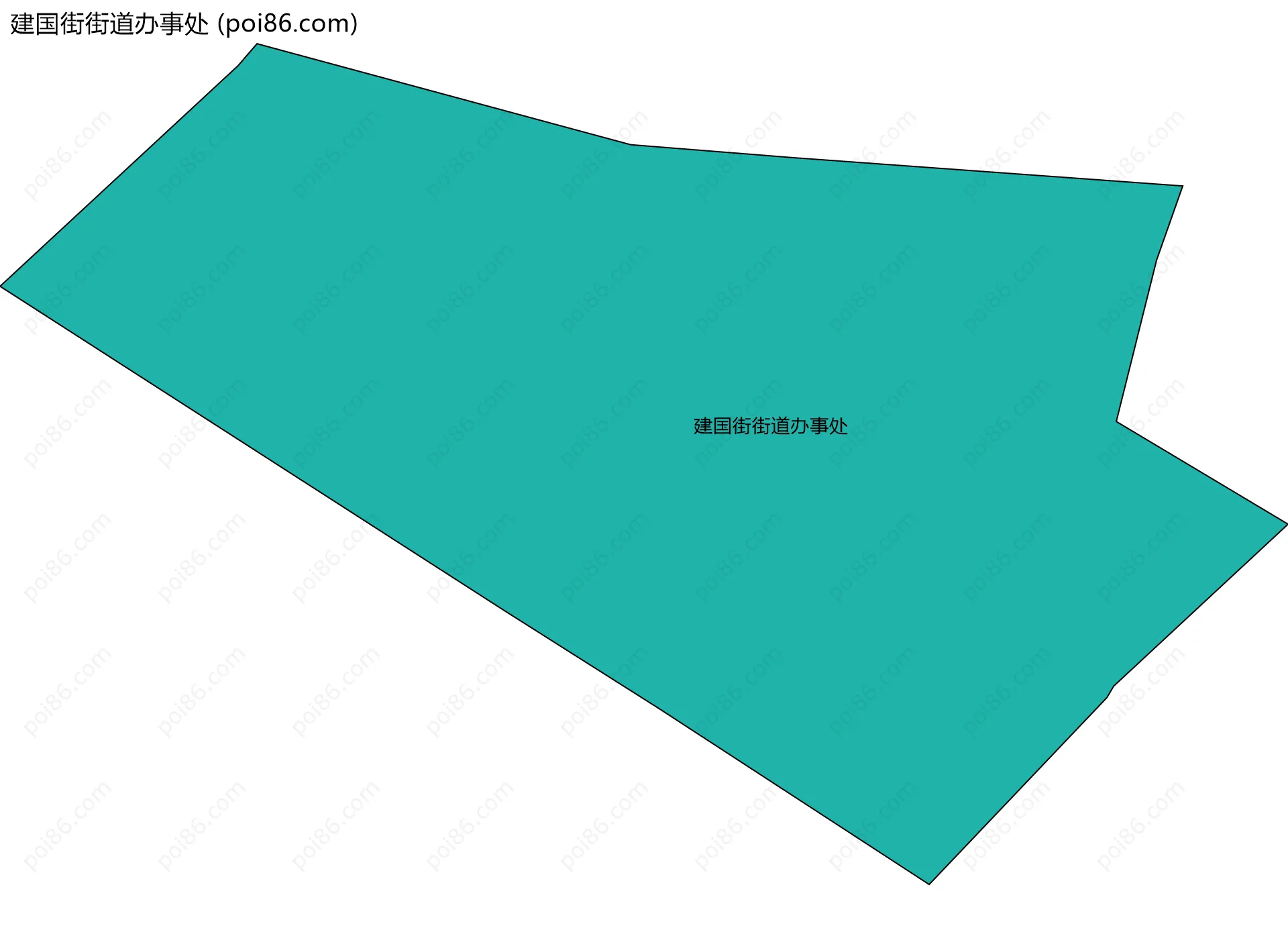 建国街街道办事处边界地图