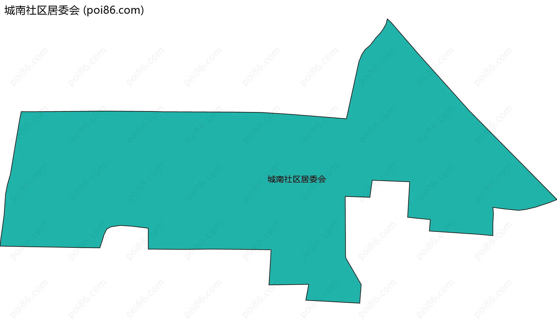 城南社区居委会边界地图