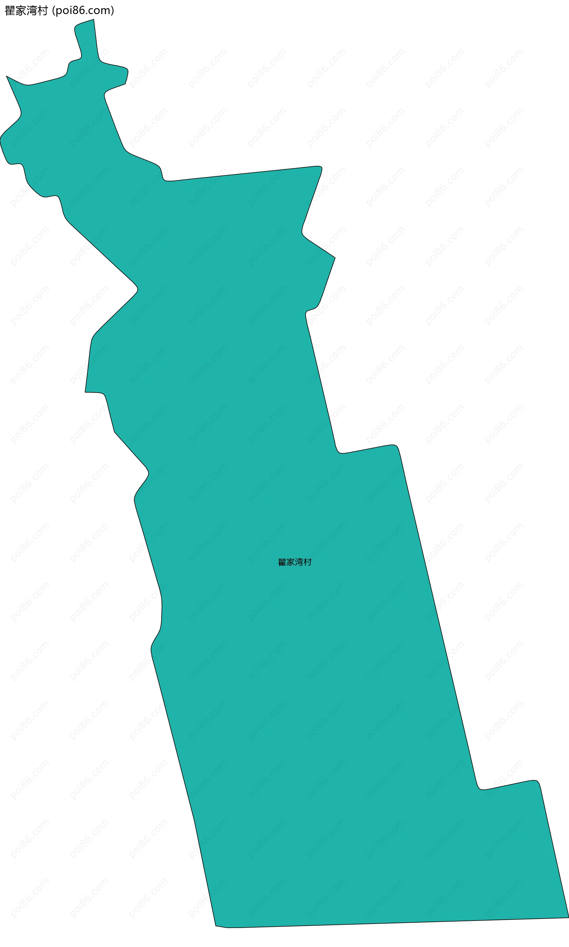 瞿家湾村边界地图