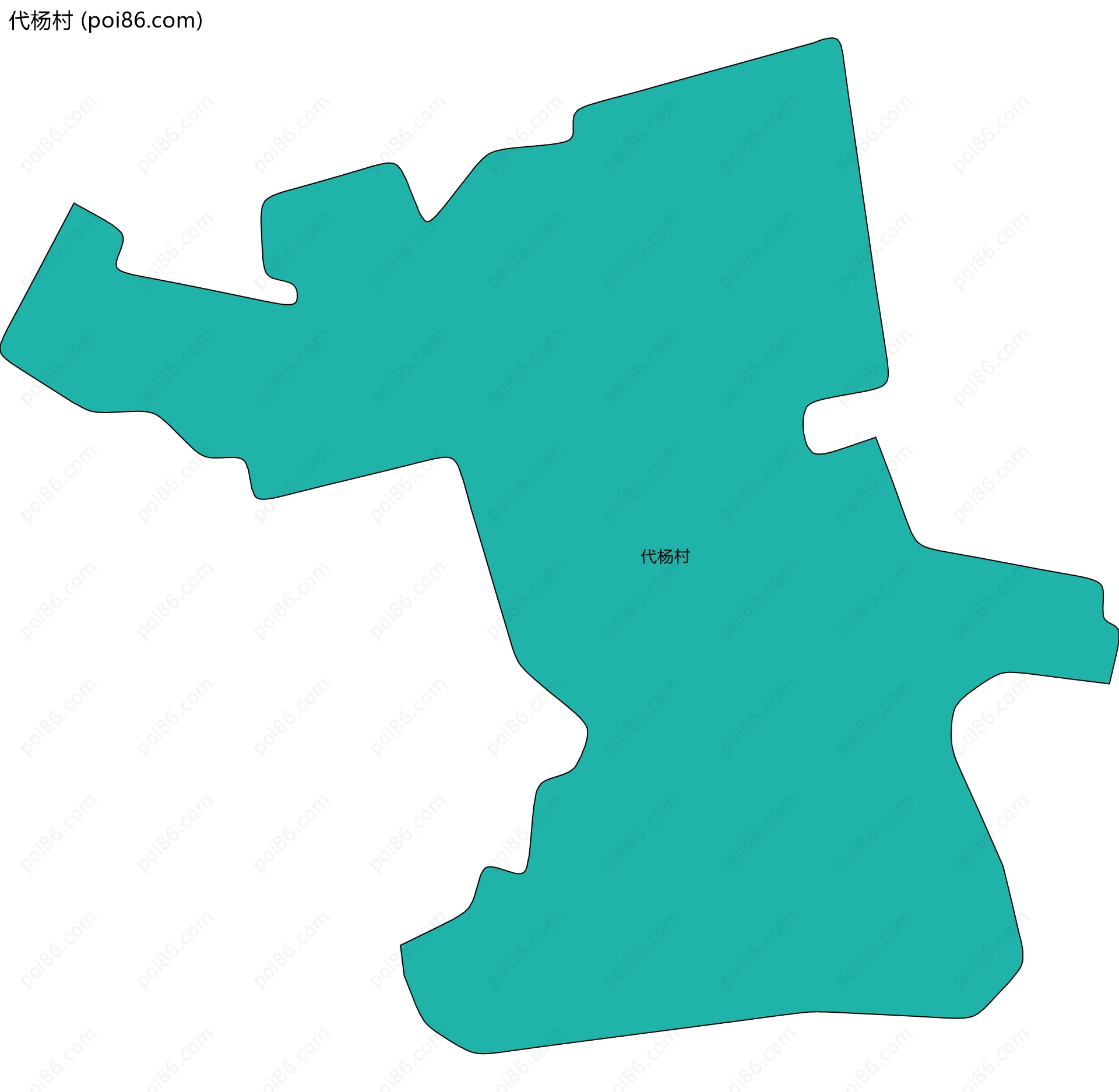 代杨村边界地图