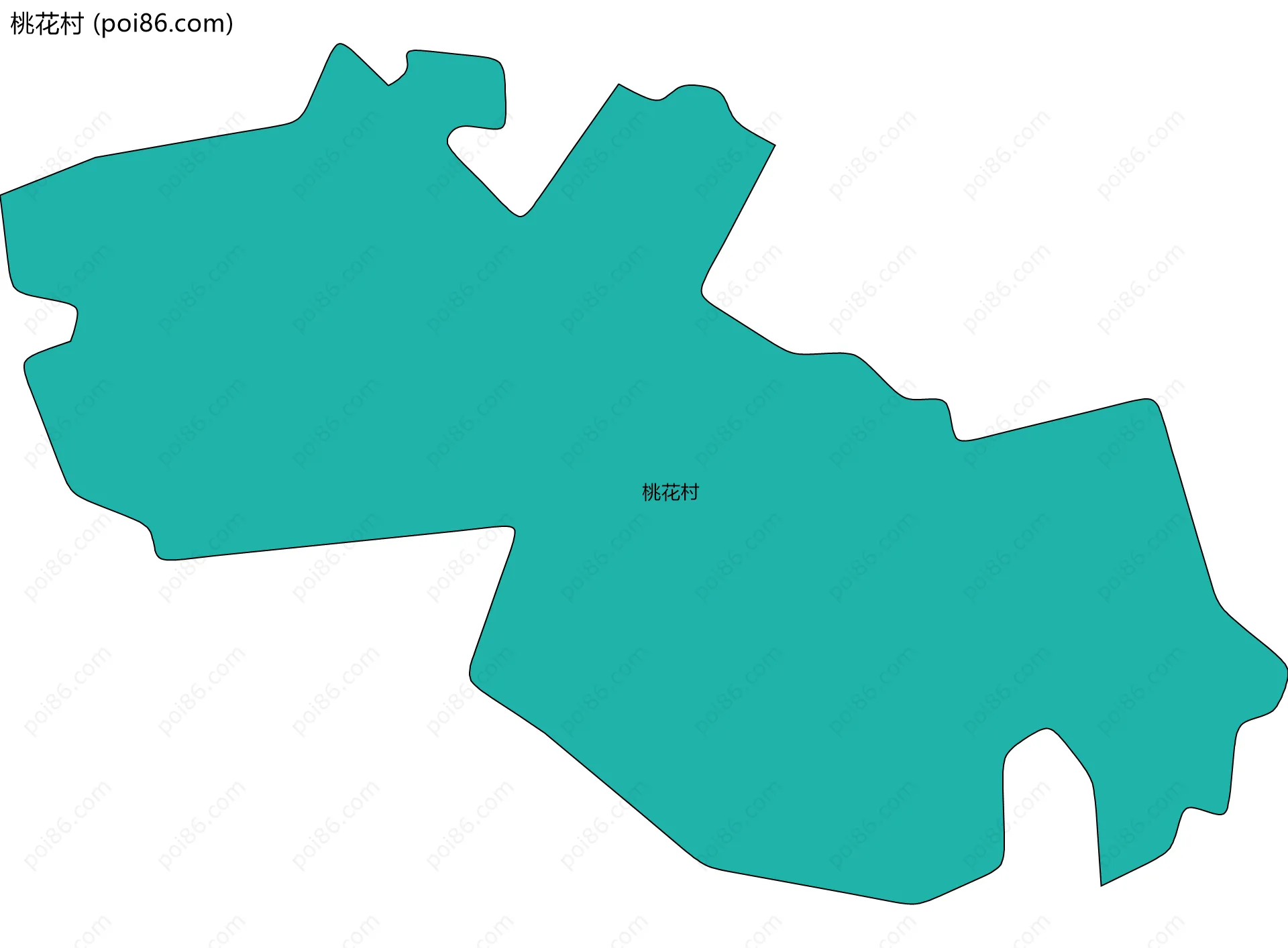 桃花村边界地图