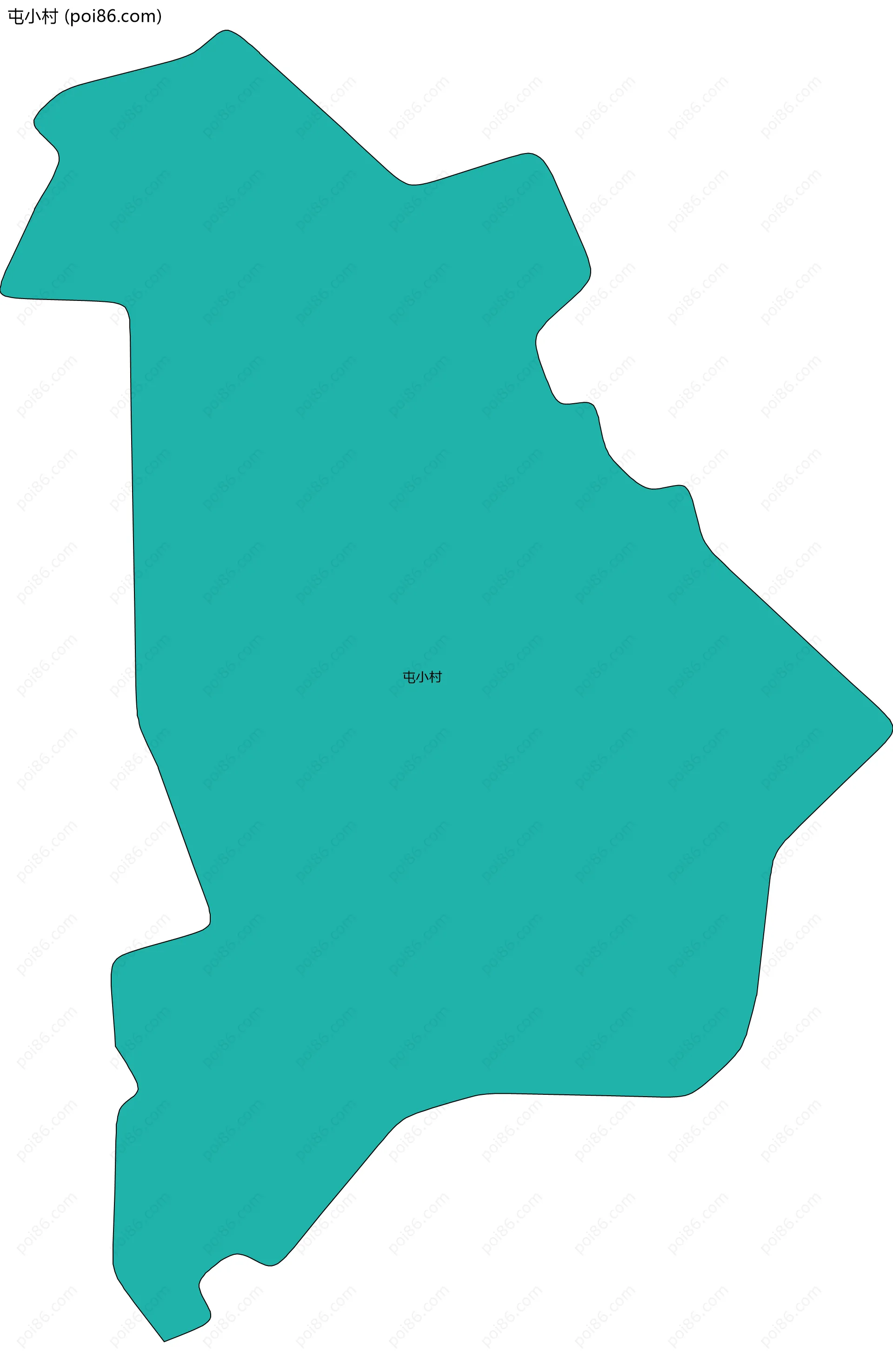 屯小村边界地图