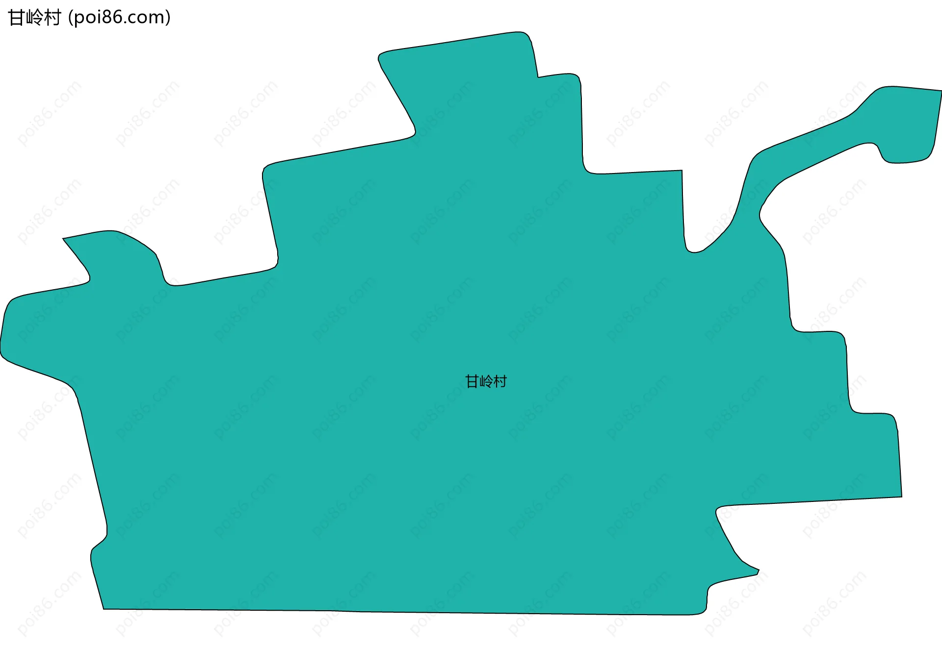 甘岭村边界地图