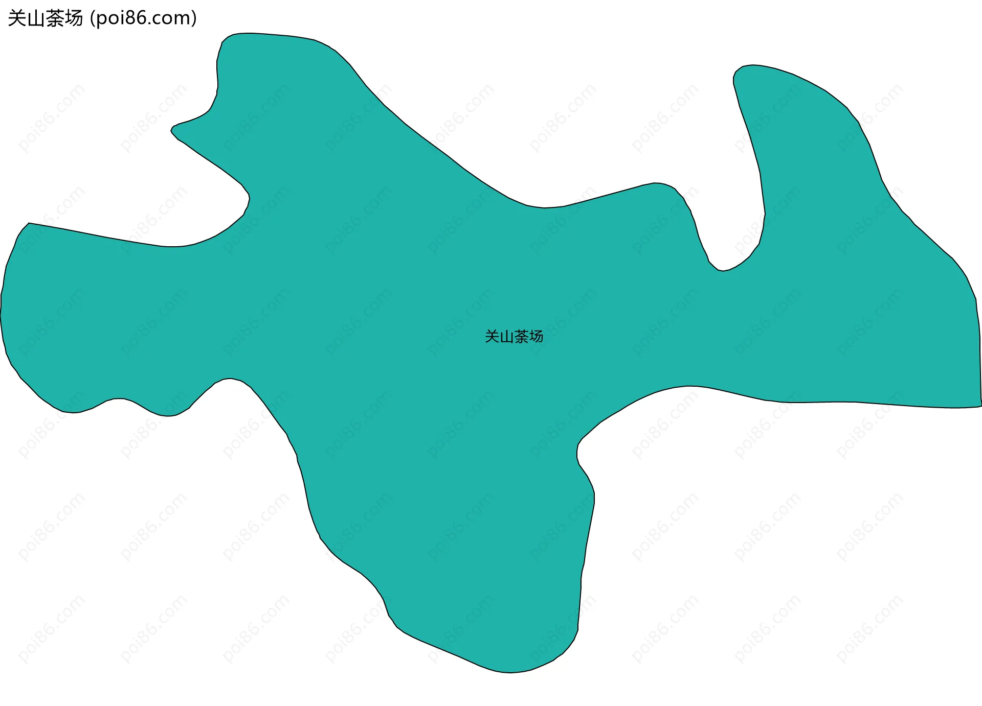 关山荼场边界地图