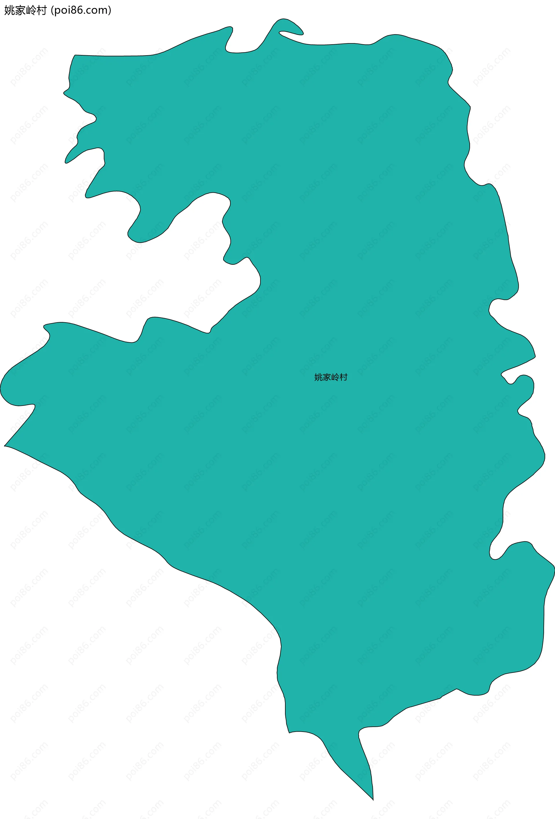 姚家岭村边界地图
