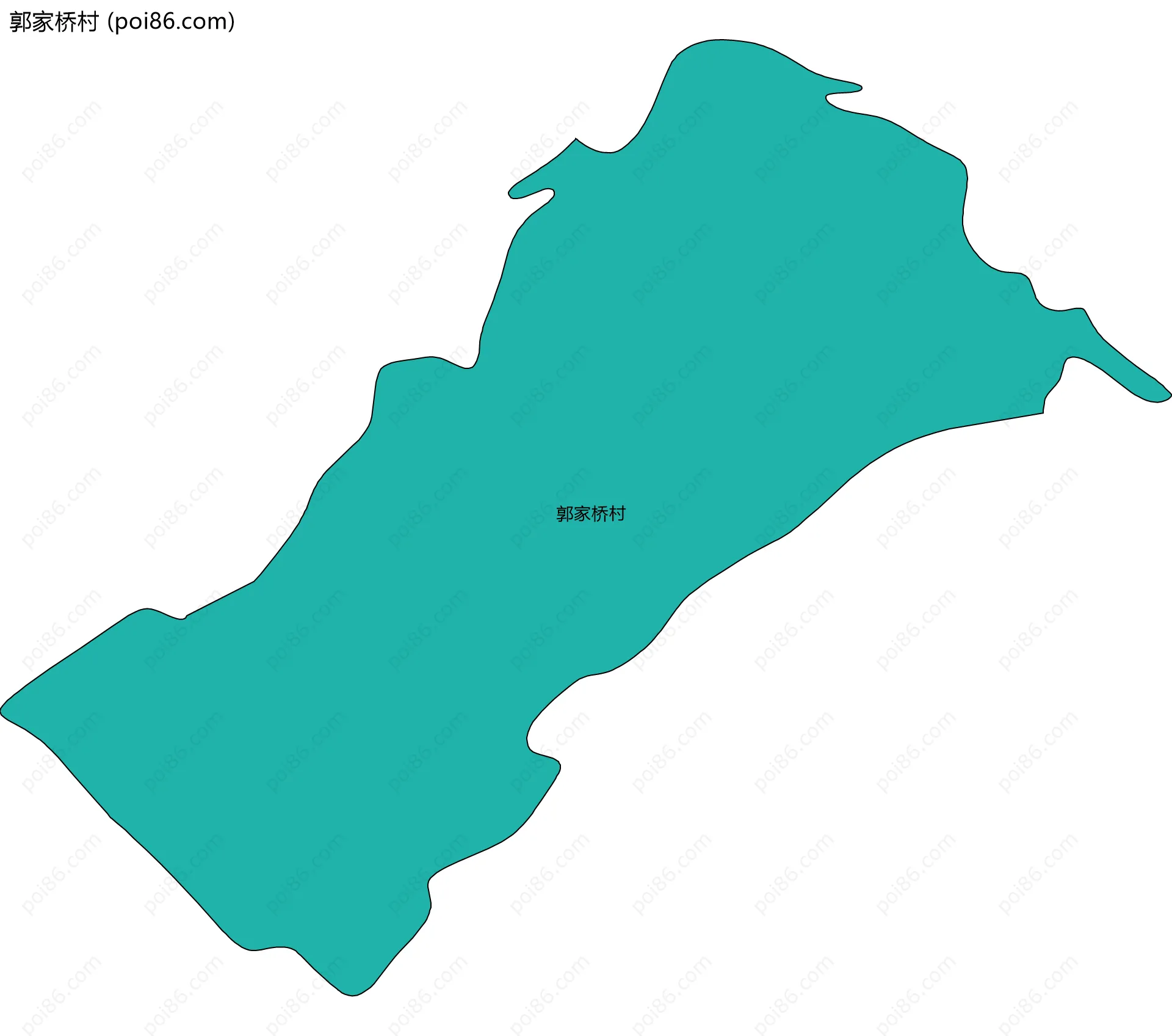 郭家桥村边界地图