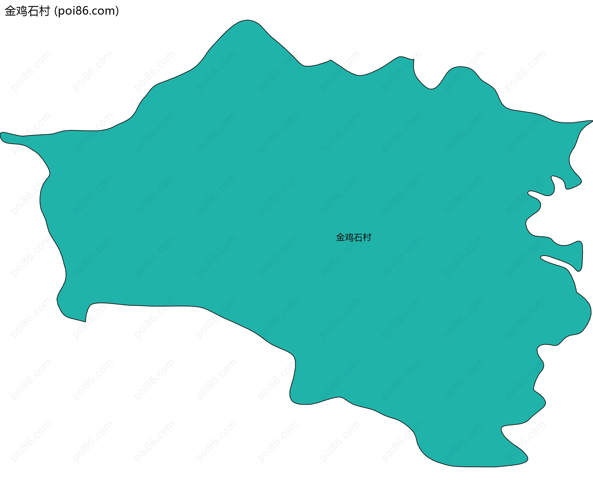 金鸡石村边界地图