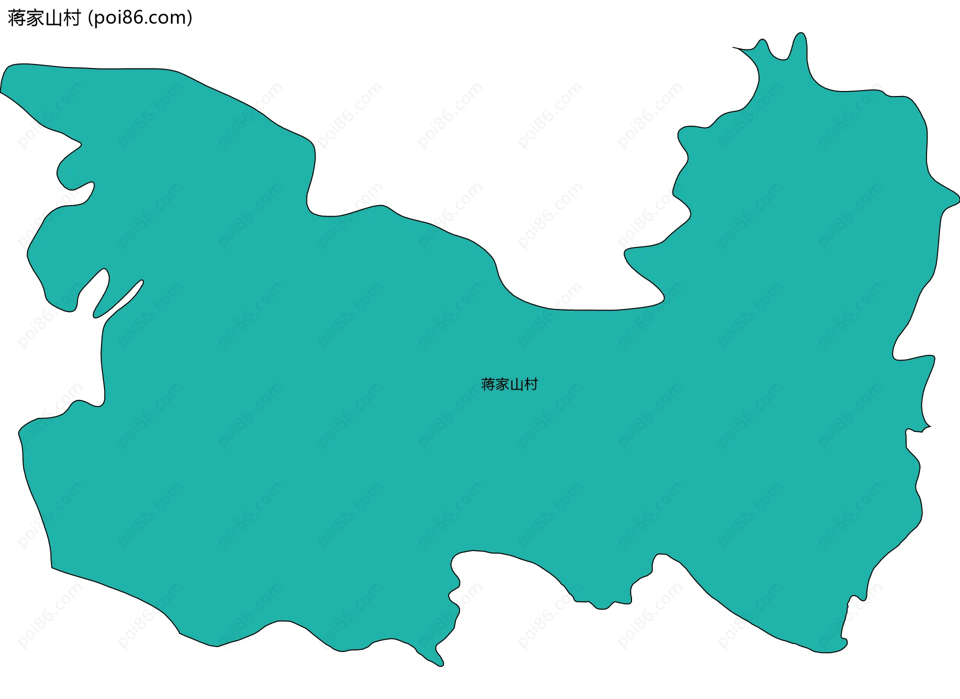 蒋家山村边界地图