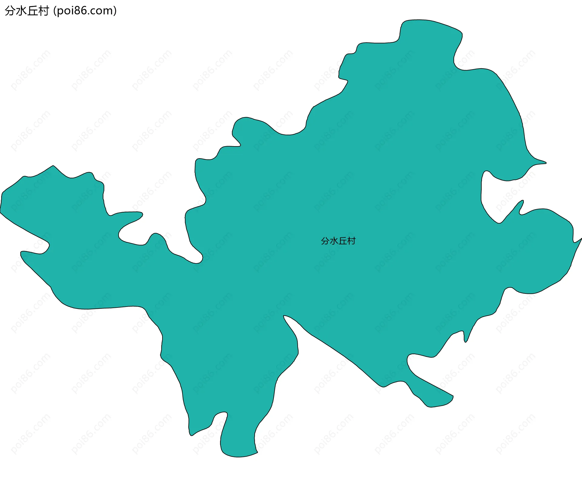 分水丘村边界地图