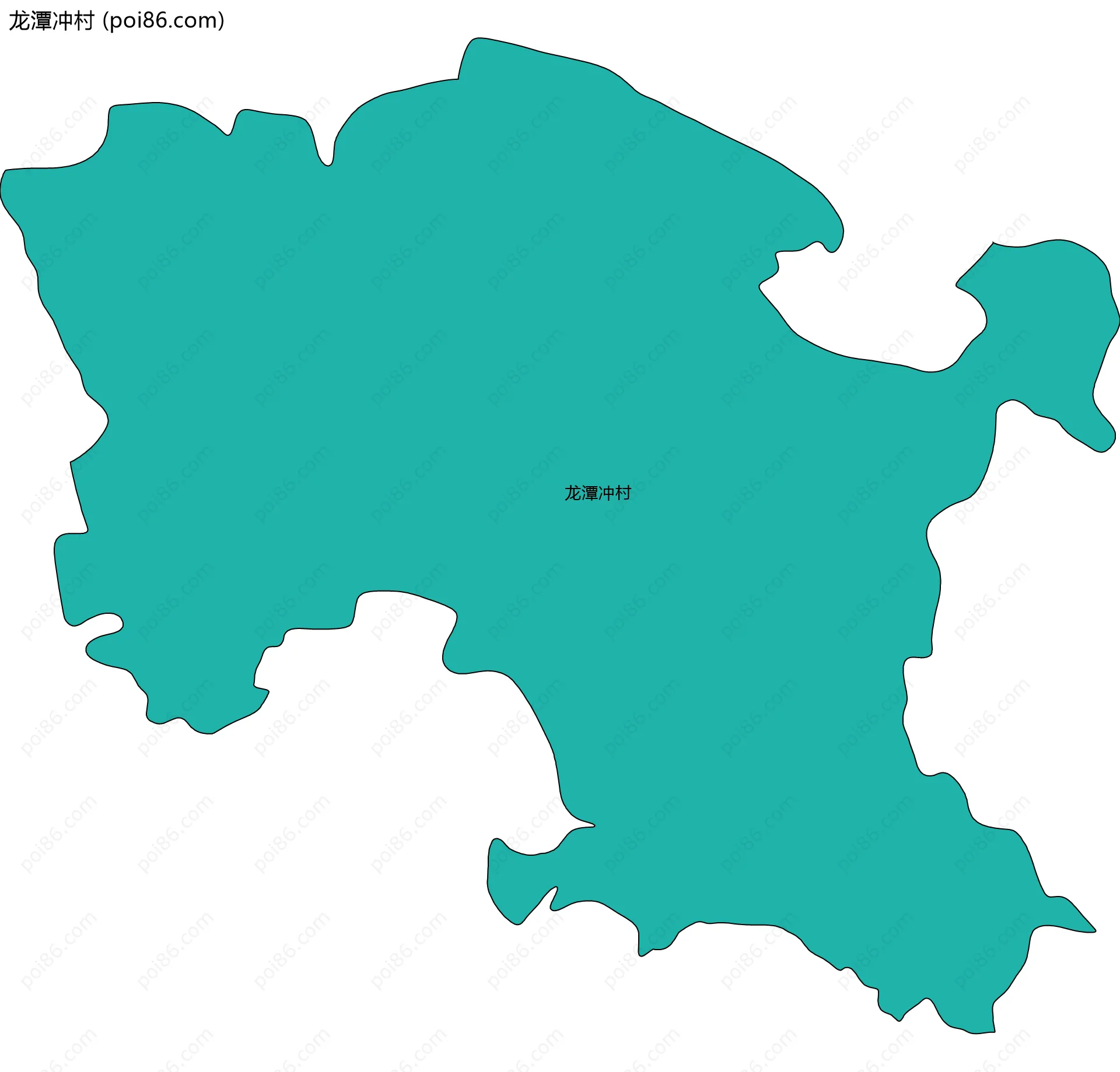 龙潭冲村边界地图