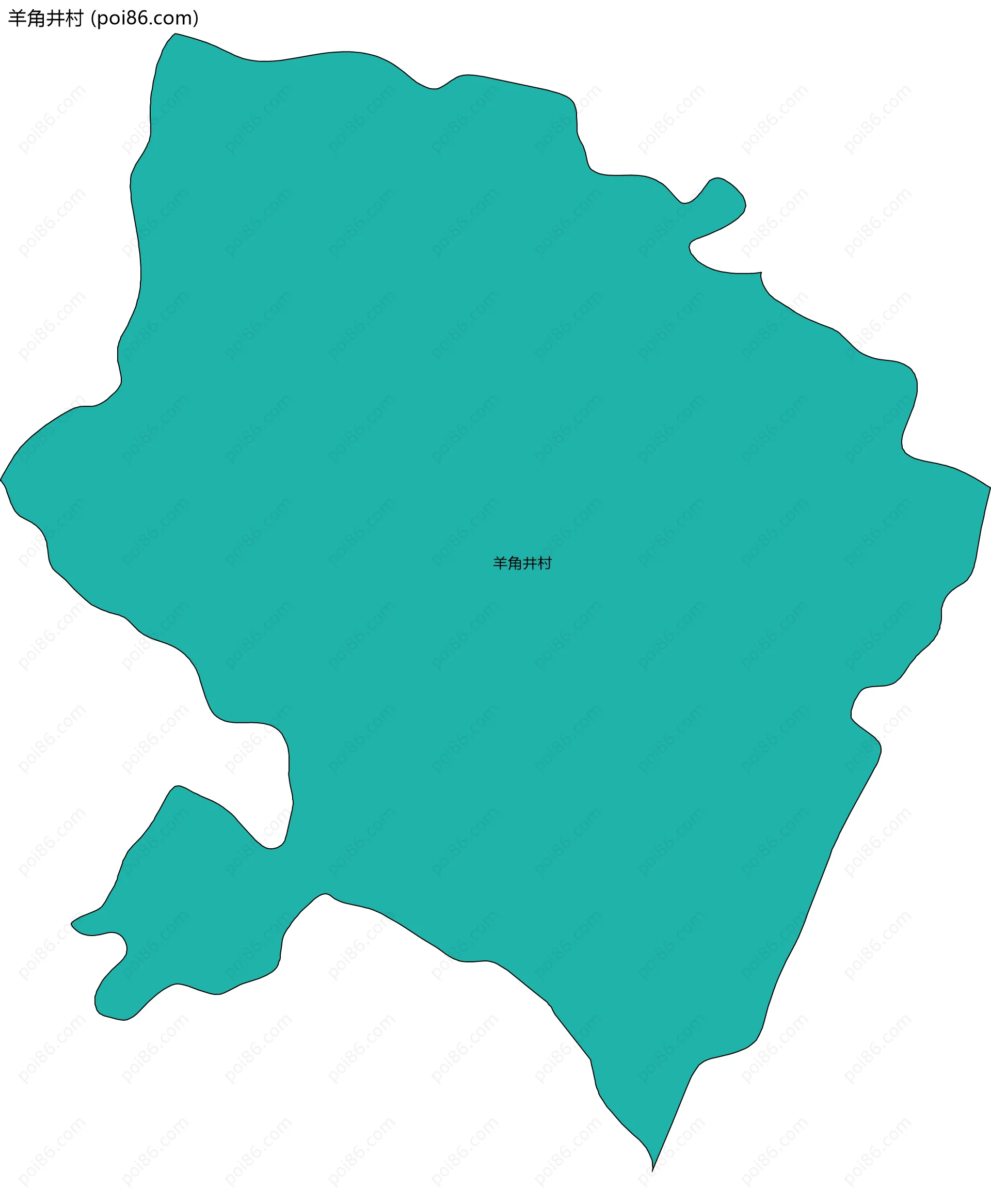 羊角井村边界地图