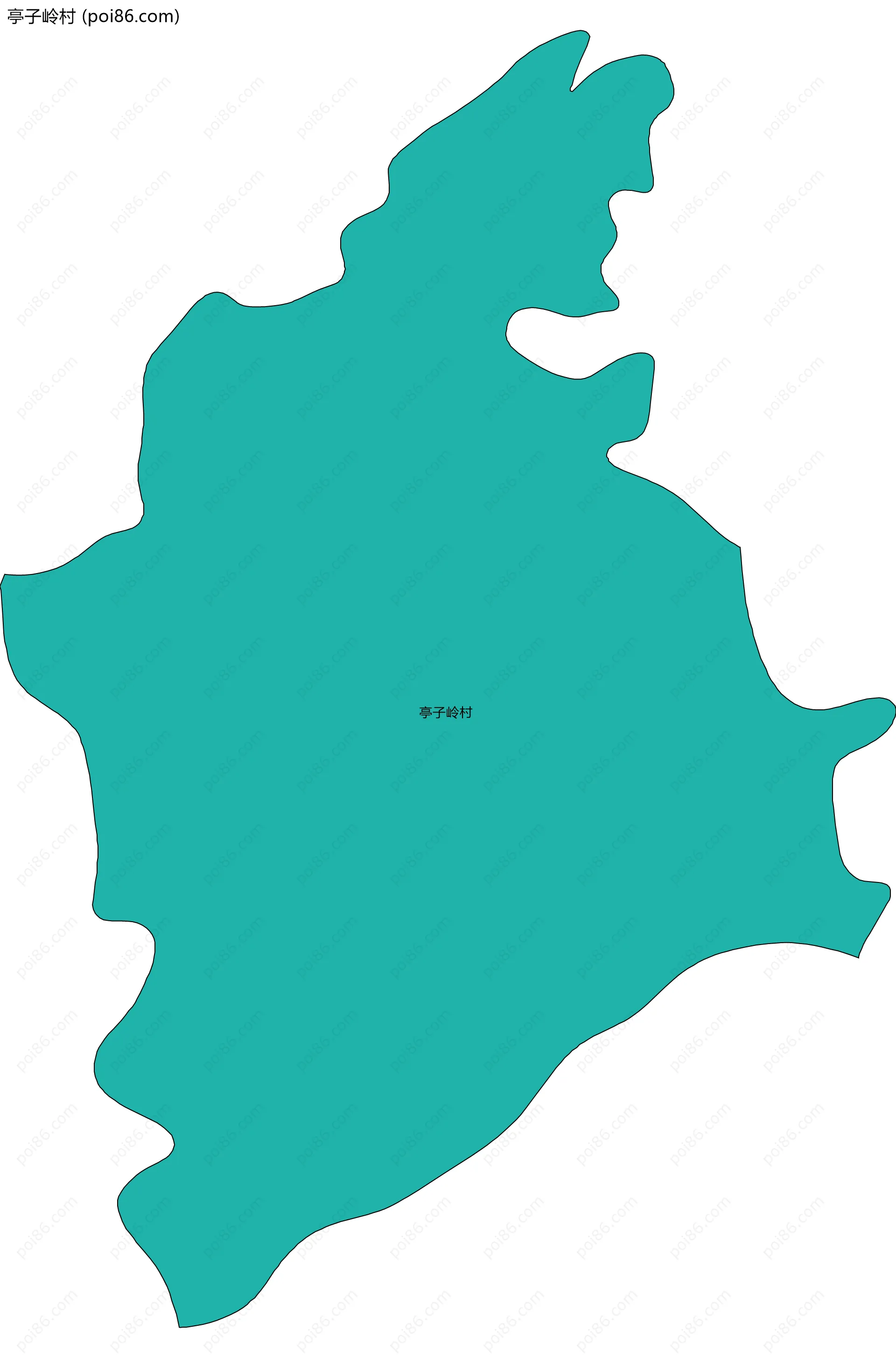 亭子岭村边界地图