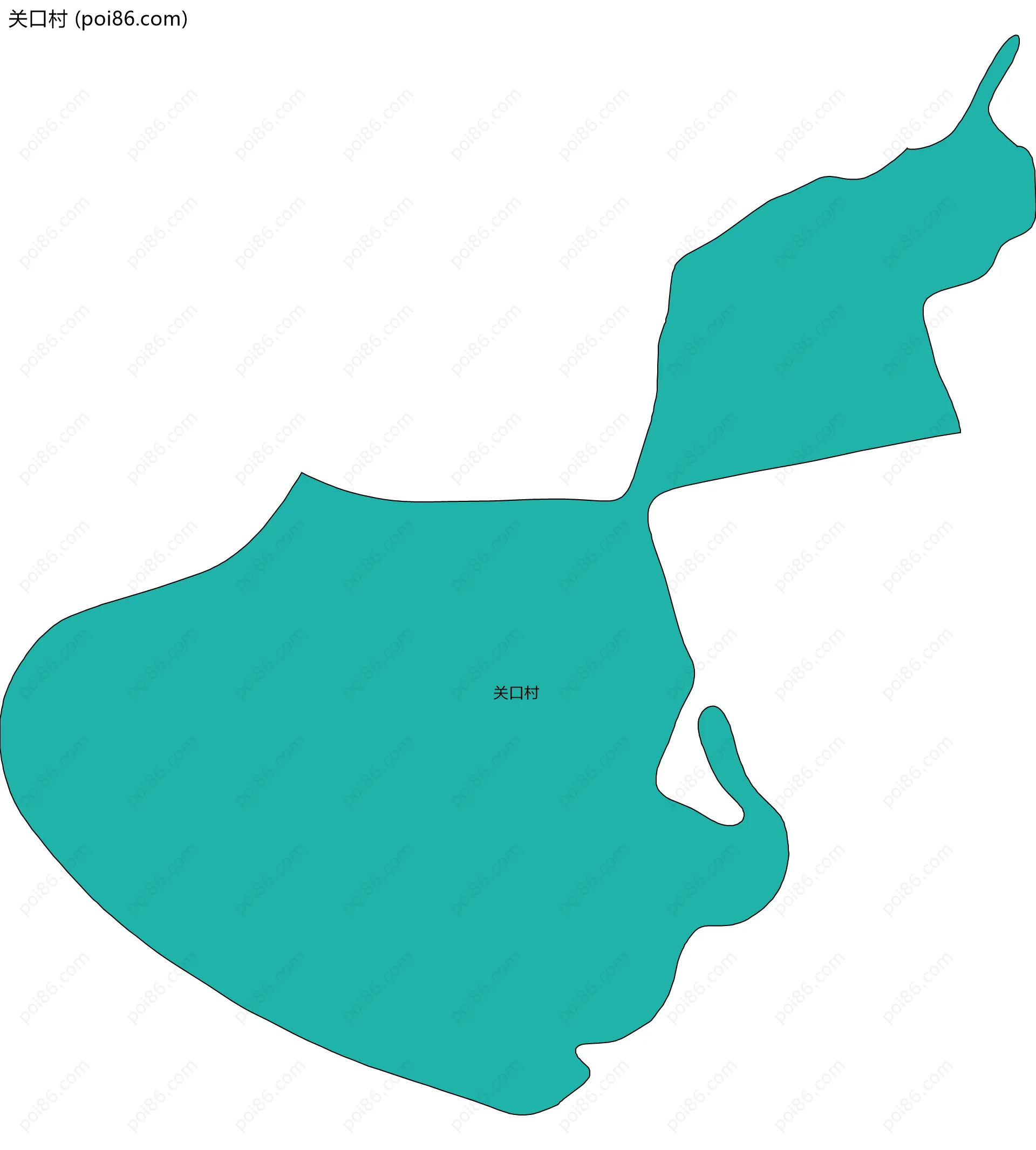 关口村边界地图