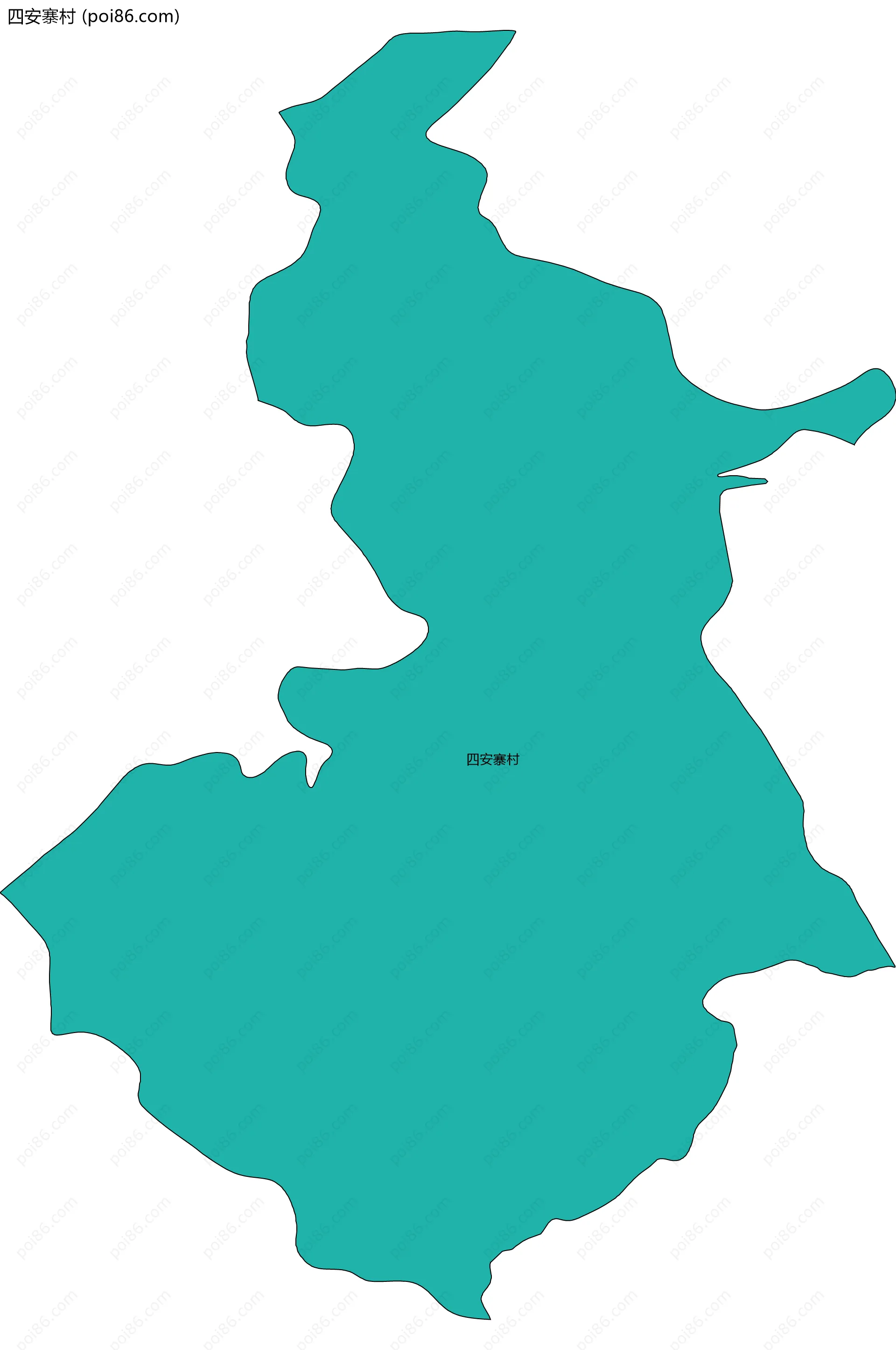 四安寨村边界地图