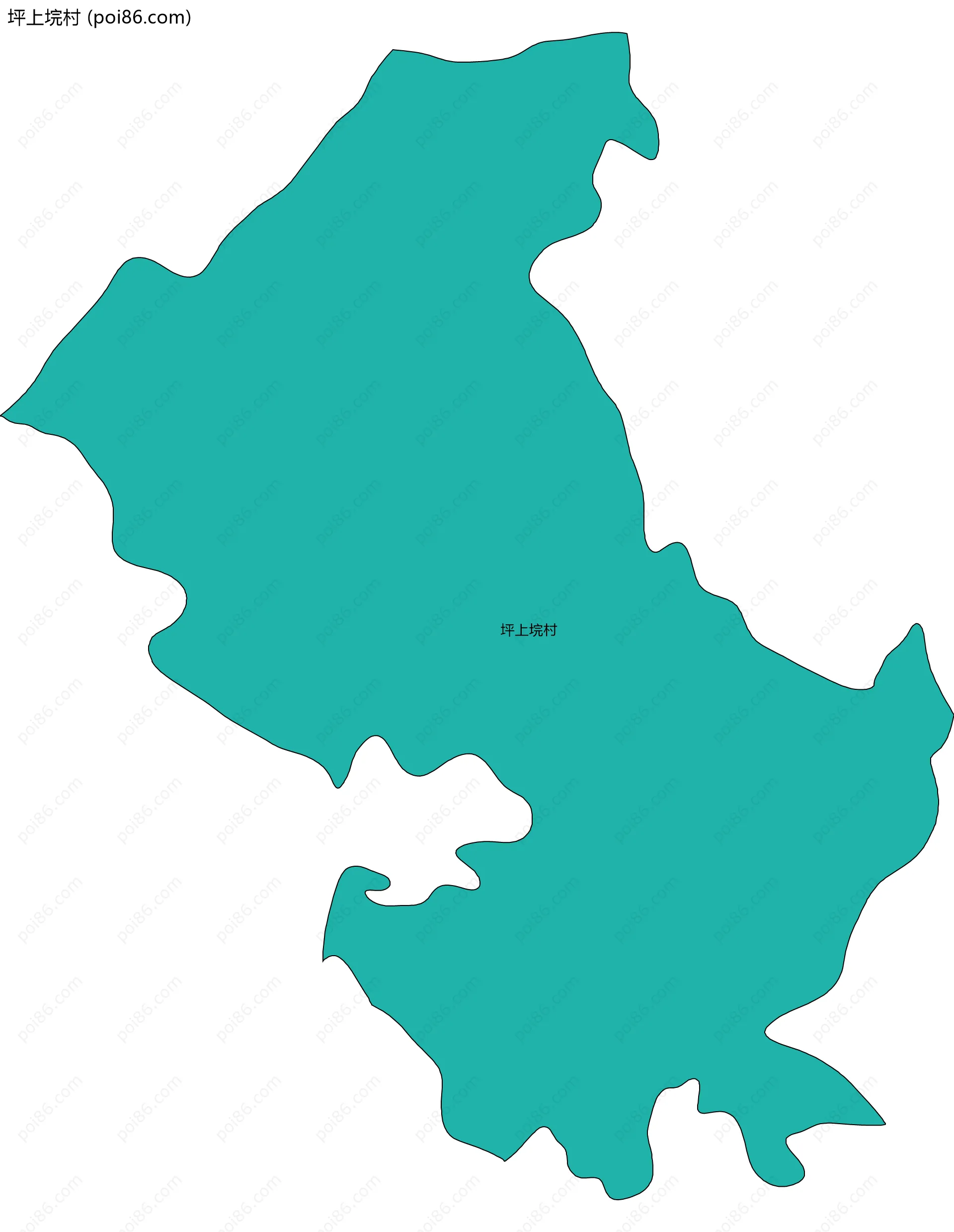 坪上垸村边界地图