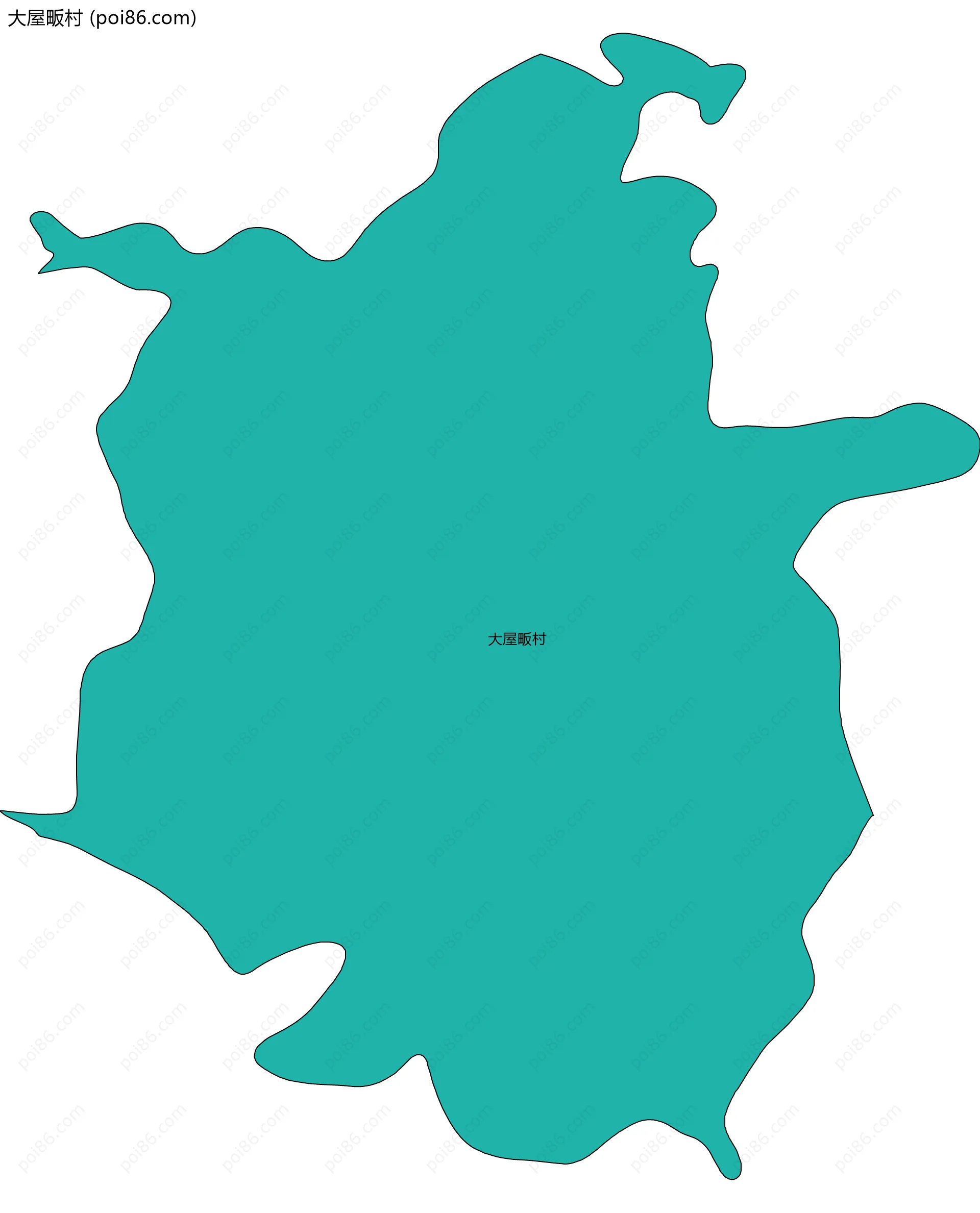 大屋畈村边界地图