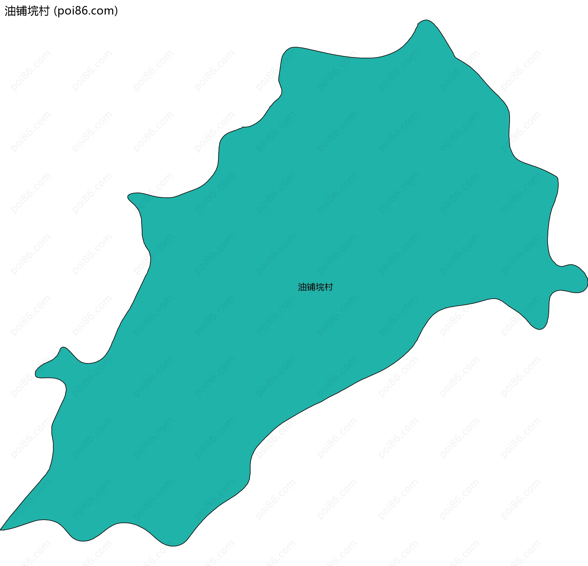 油铺垸村边界地图