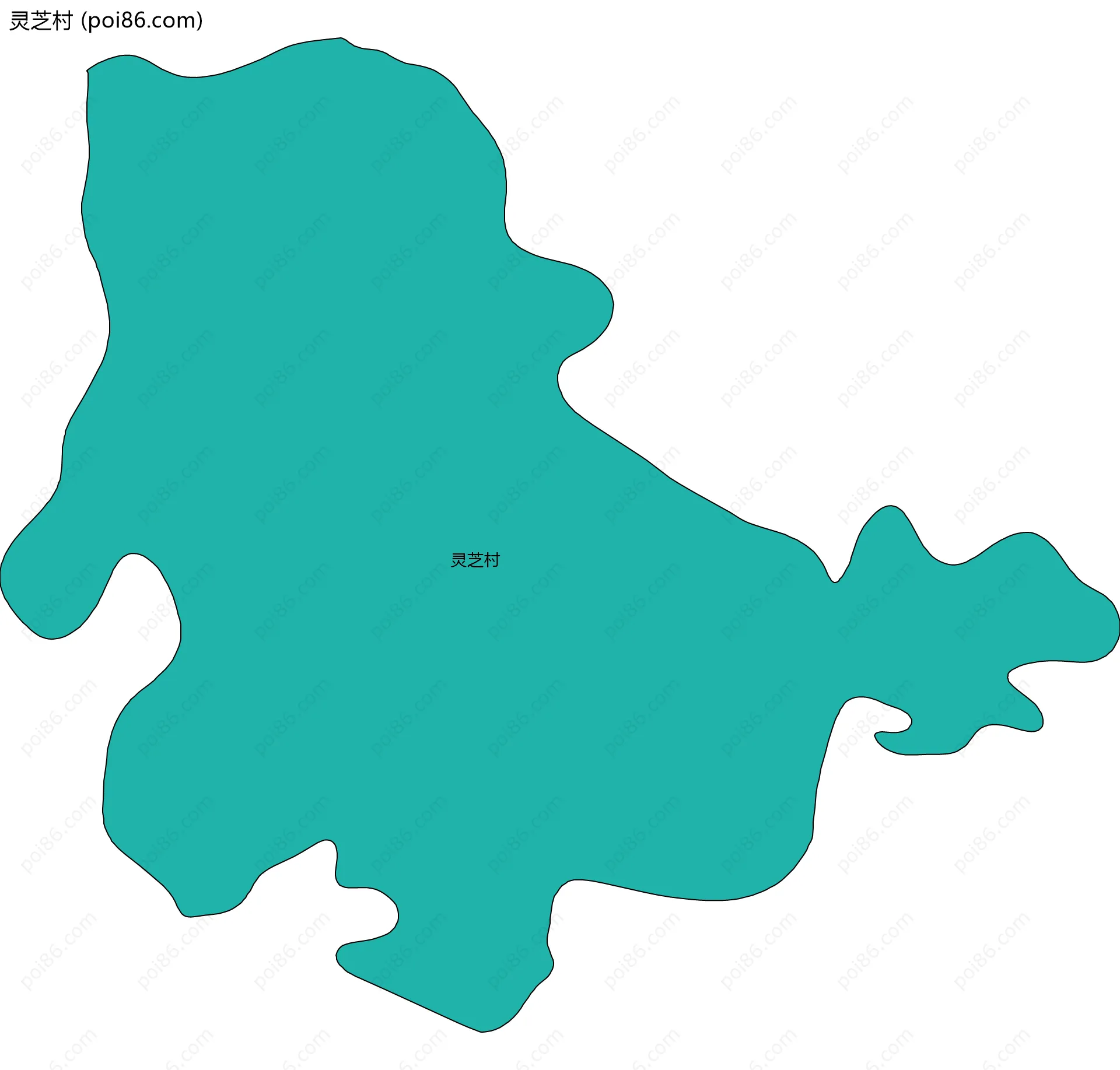 灵芝村边界地图