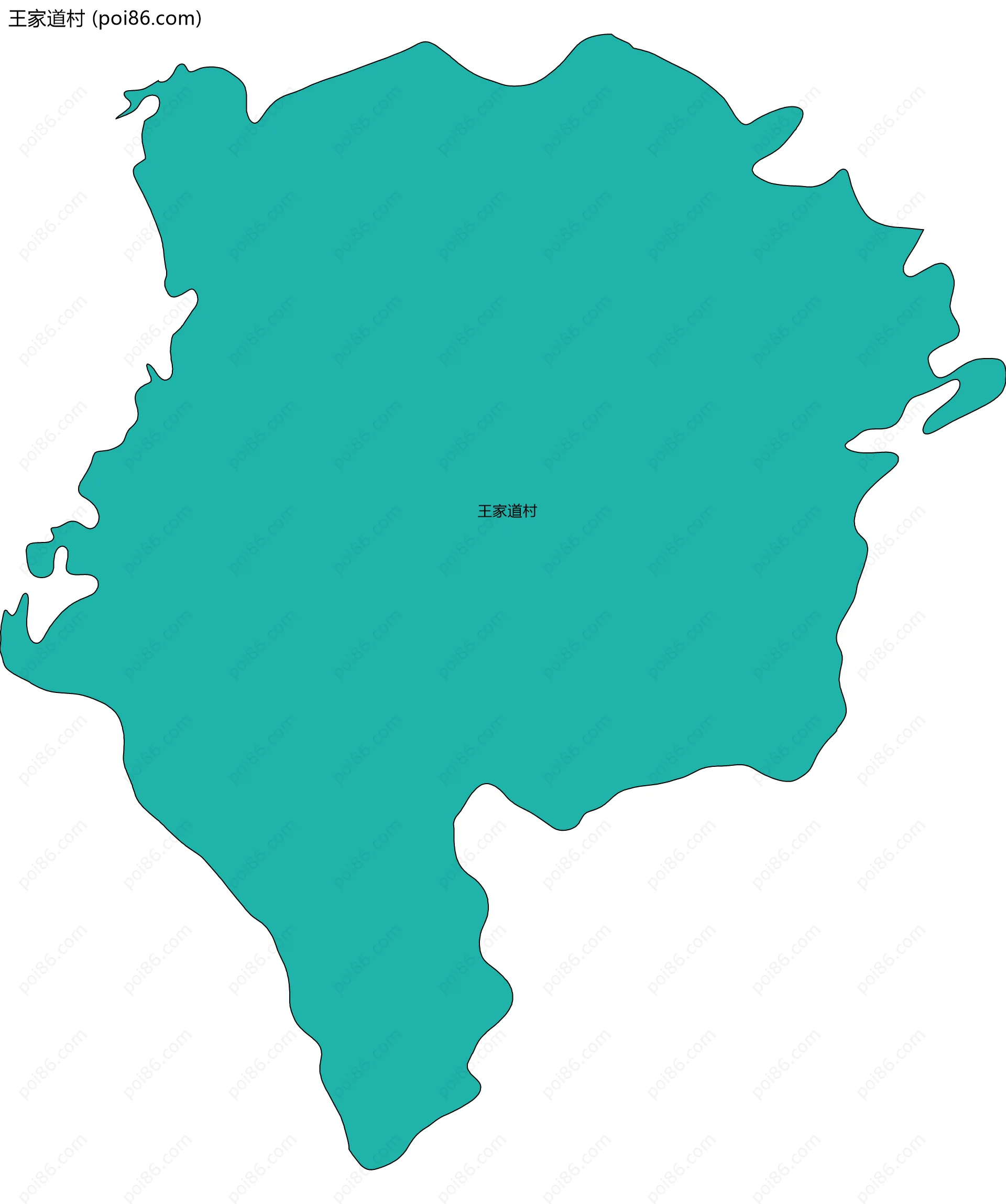 王家道村边界地图