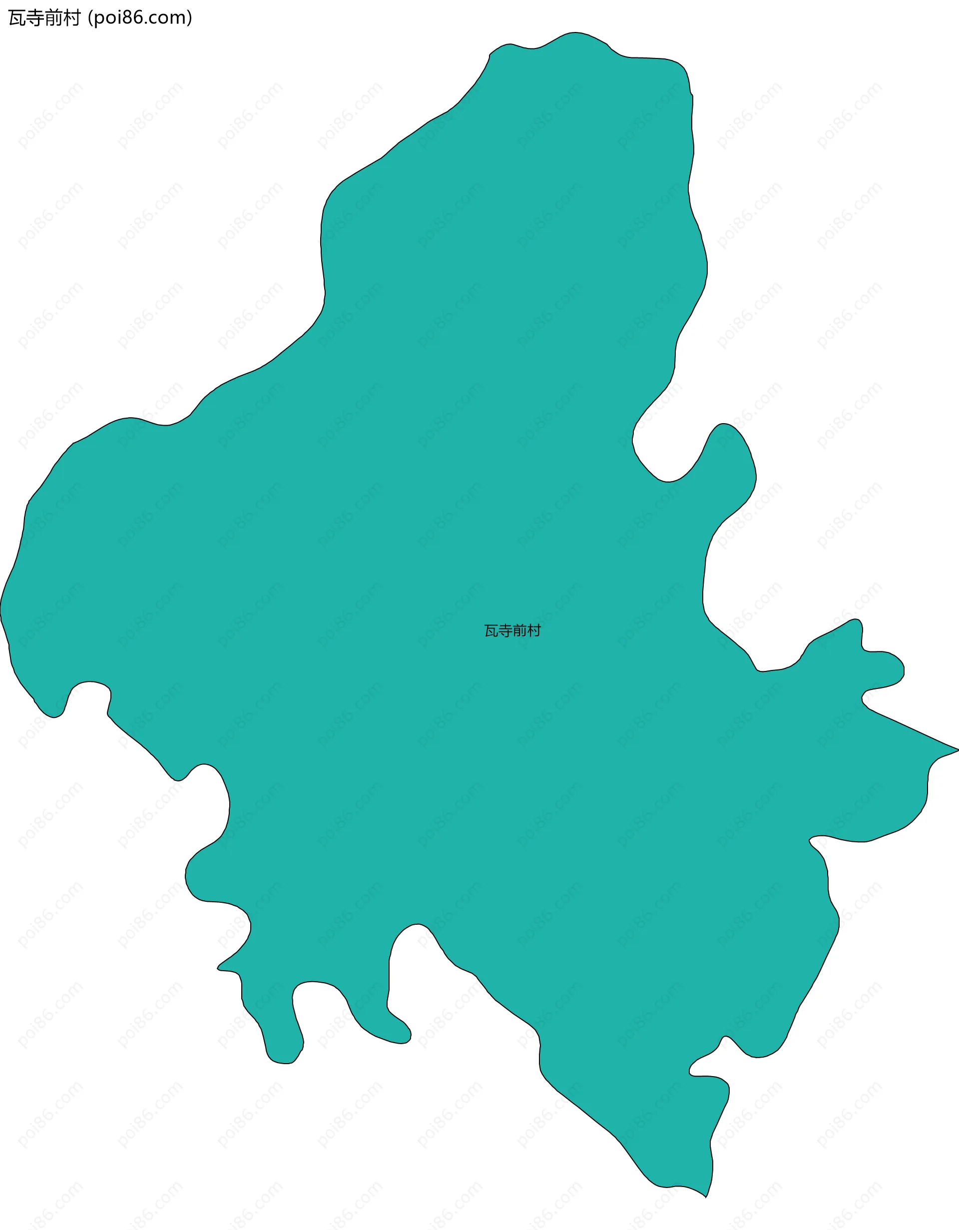 瓦寺前村边界地图