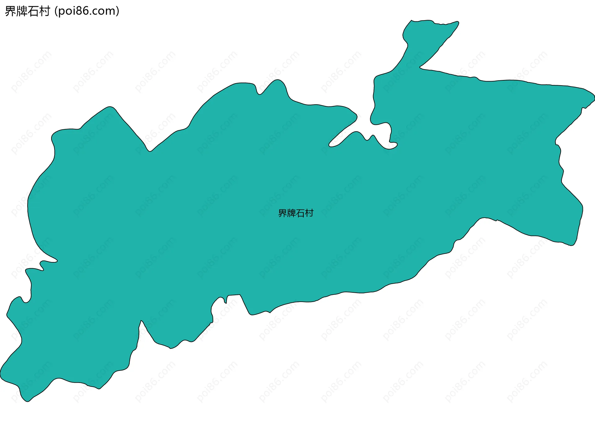 界牌石村边界地图