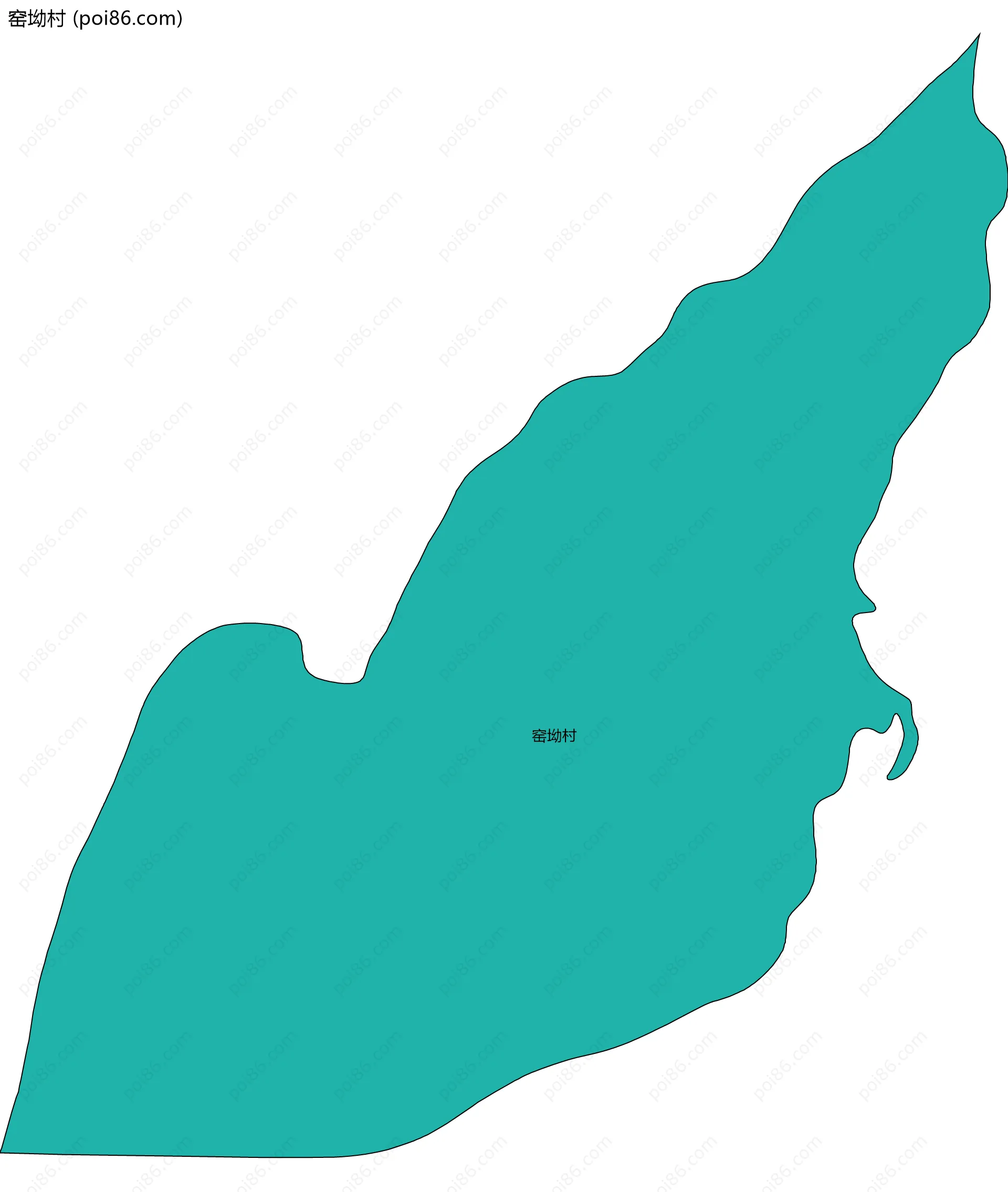 窑坳村边界地图