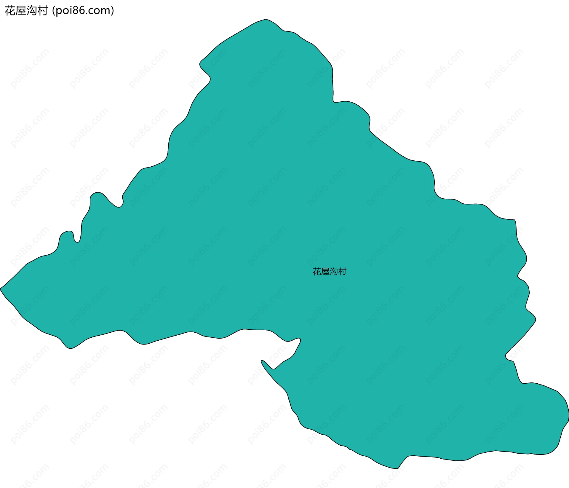 花屋沟村边界地图