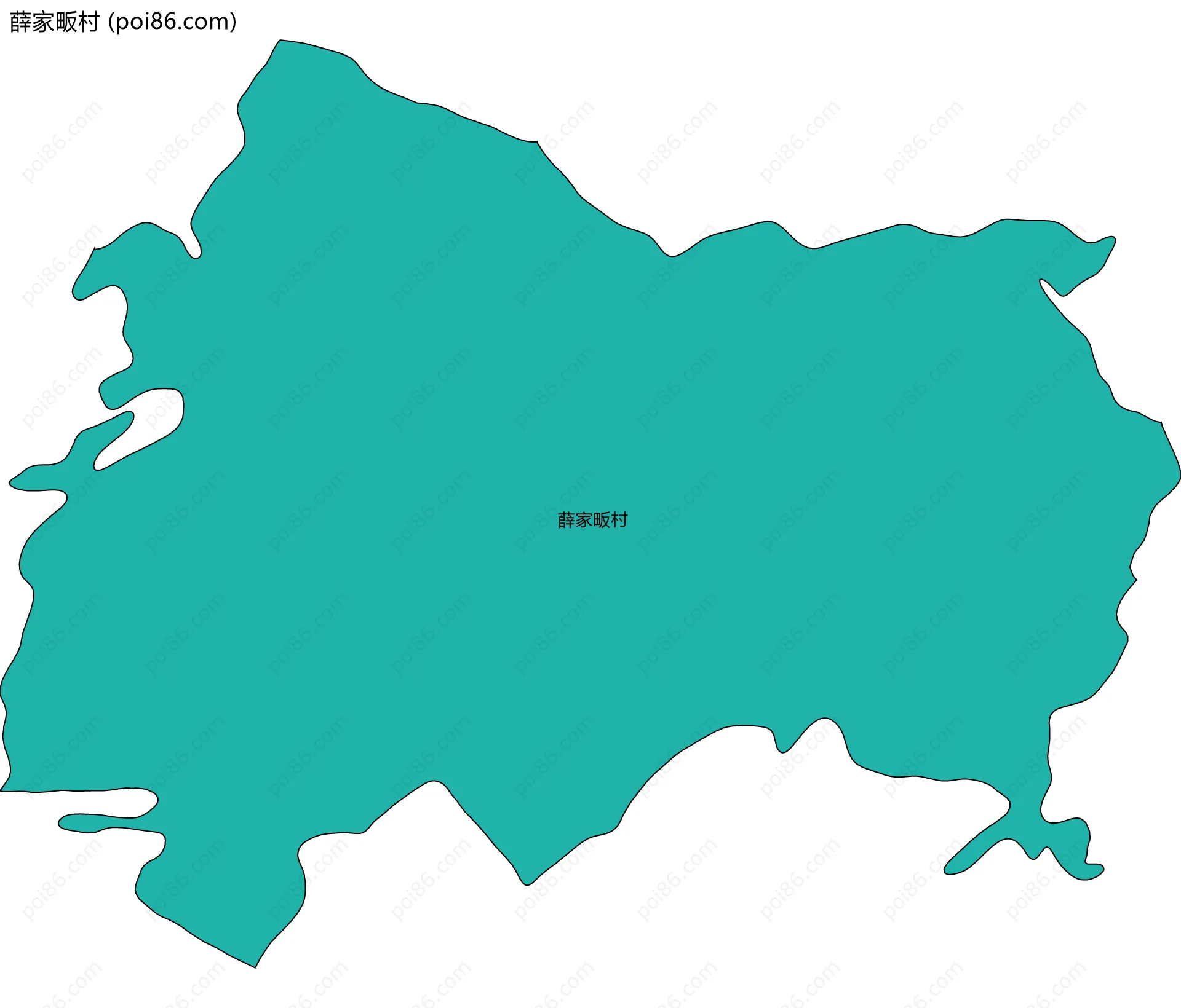 薛家畈村边界地图