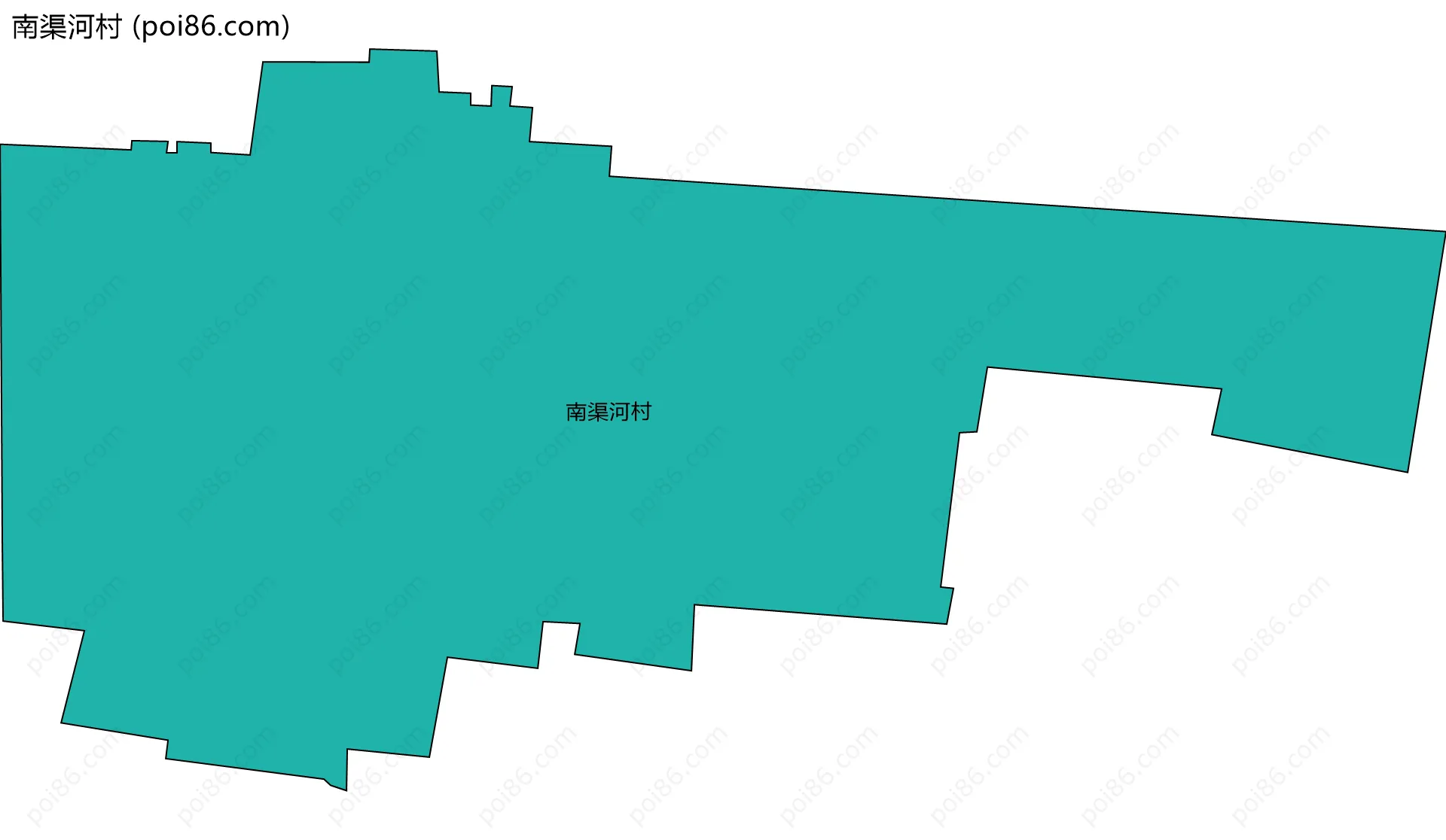 南渠河村边界地图