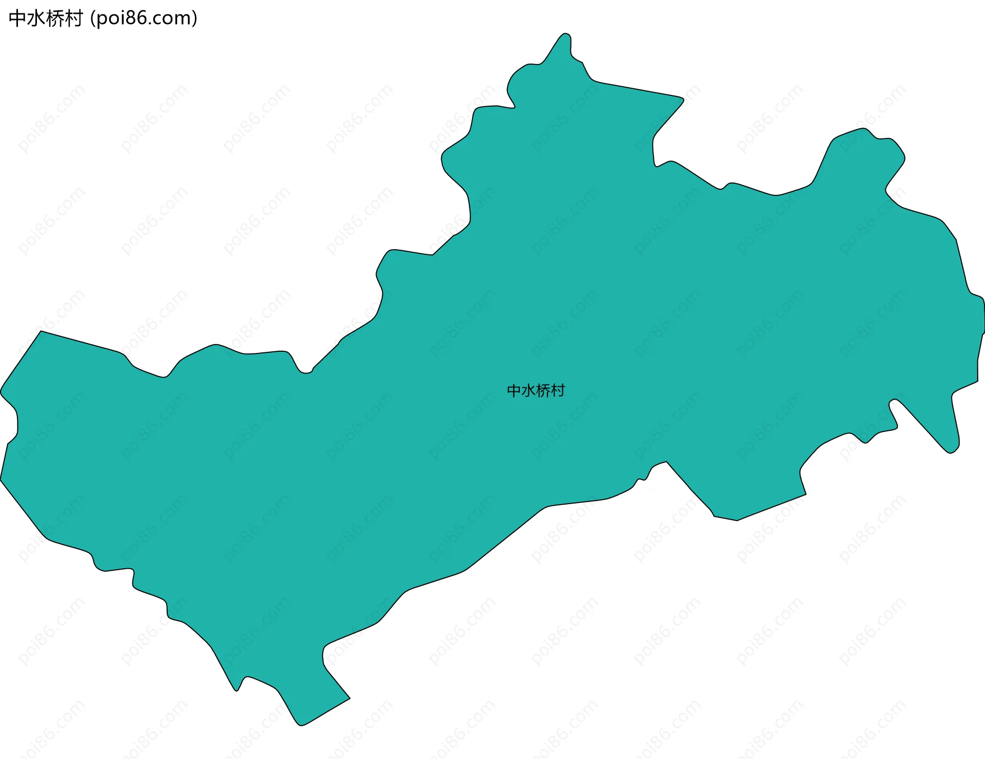 中水桥村边界地图